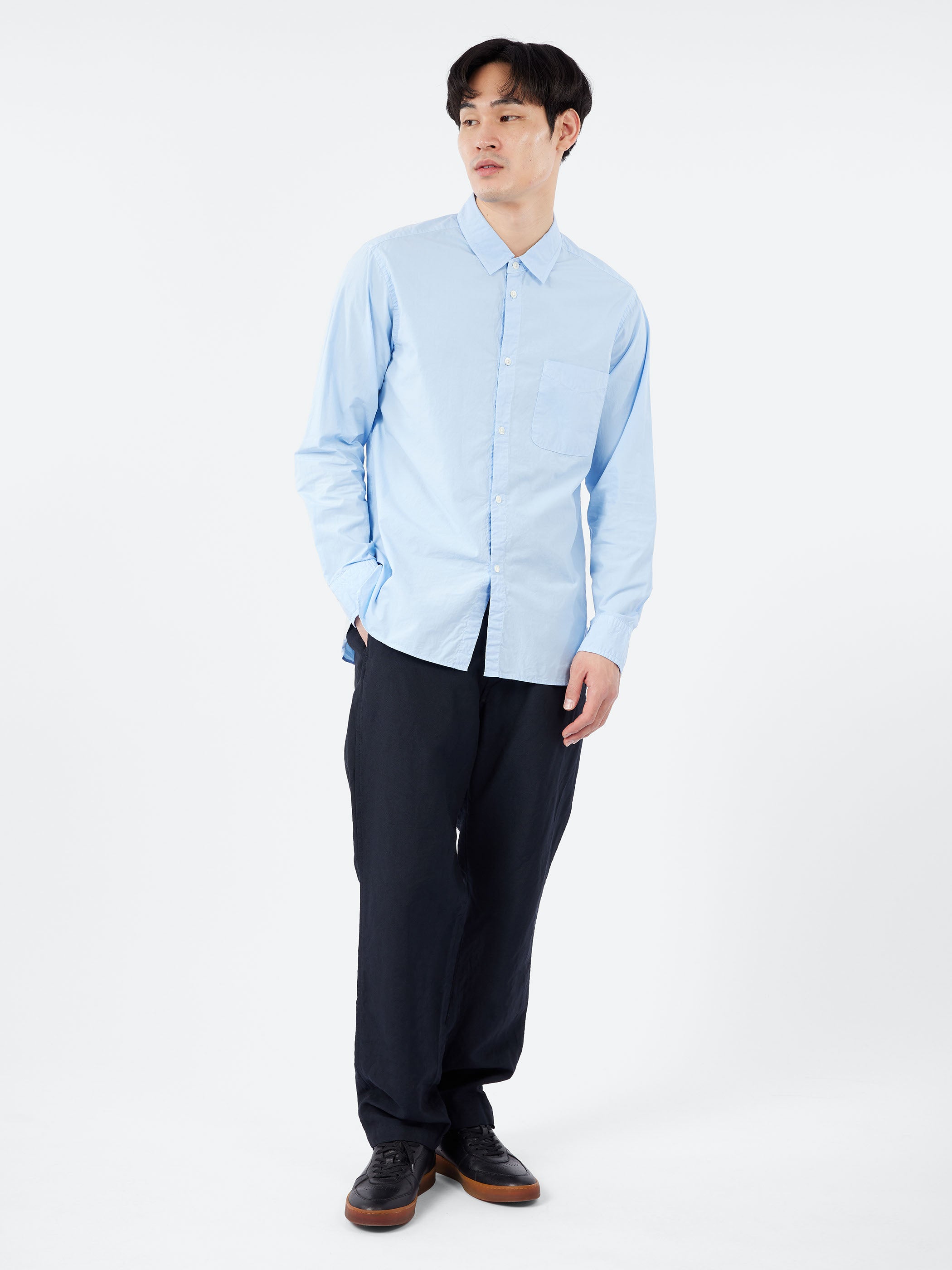 High Density Oxford Peg Top One-Tuck Pants