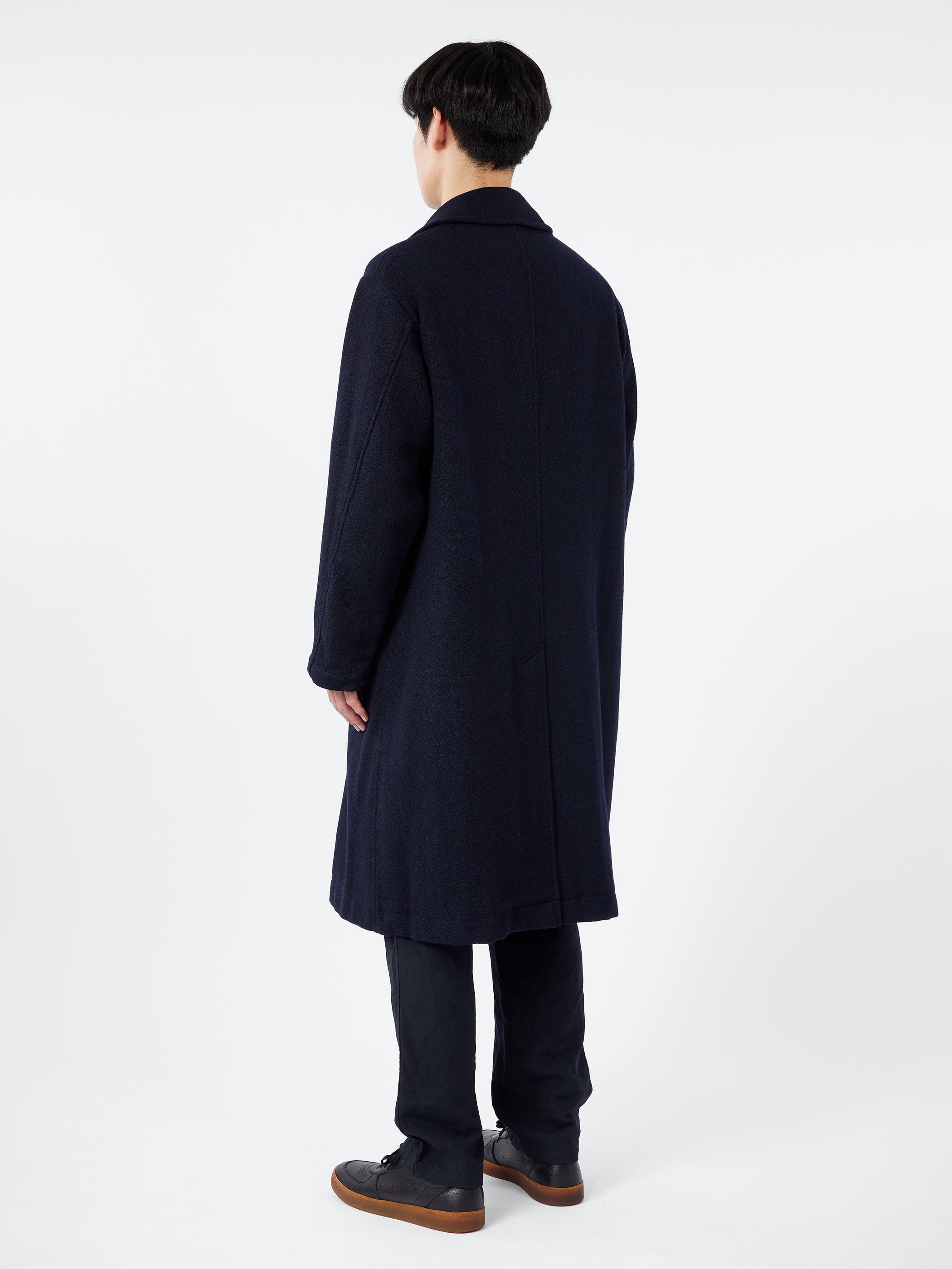 Harris Tweed Ulster Collar Long Coat