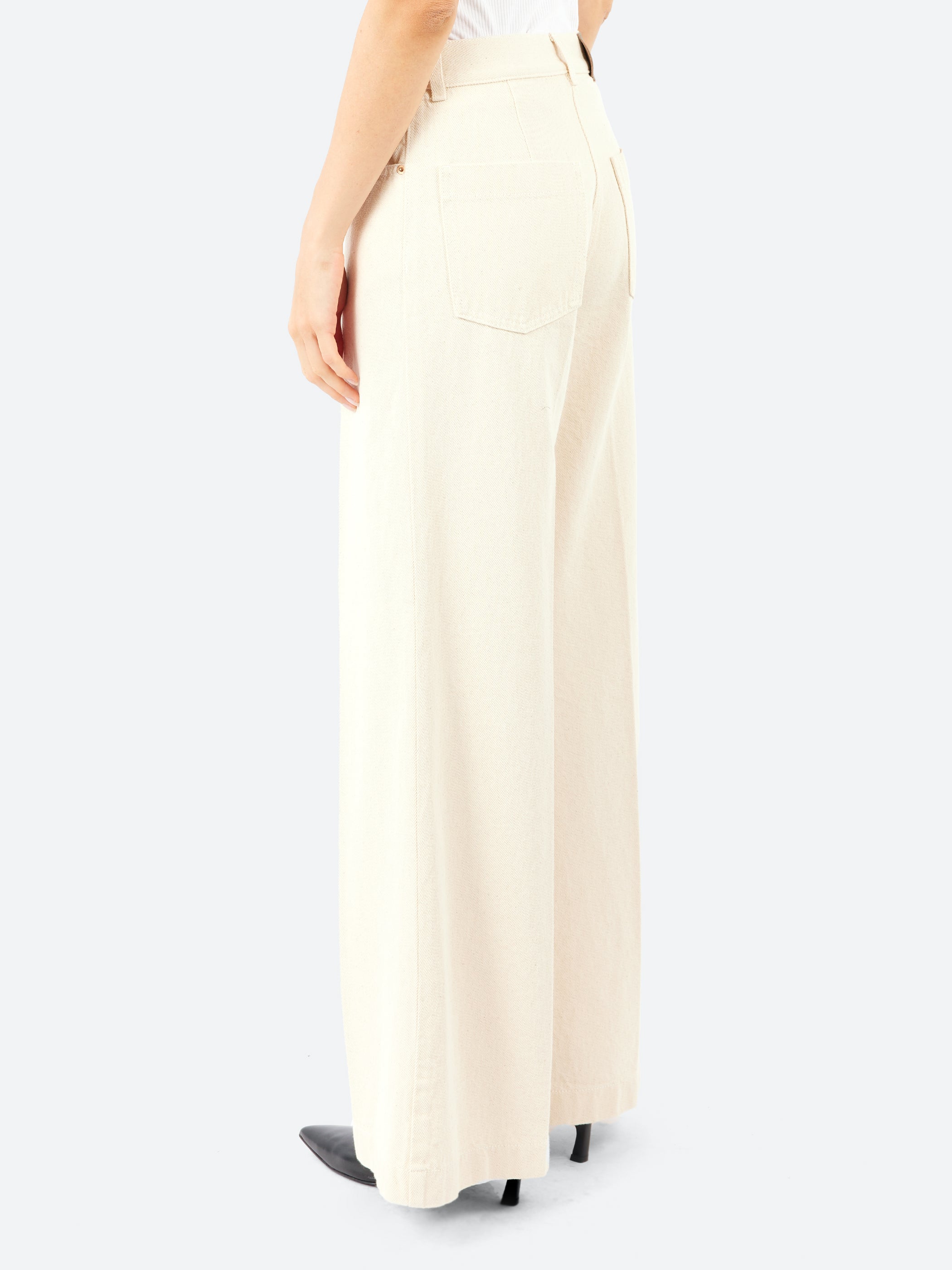 Wide Leg Denim Trouser