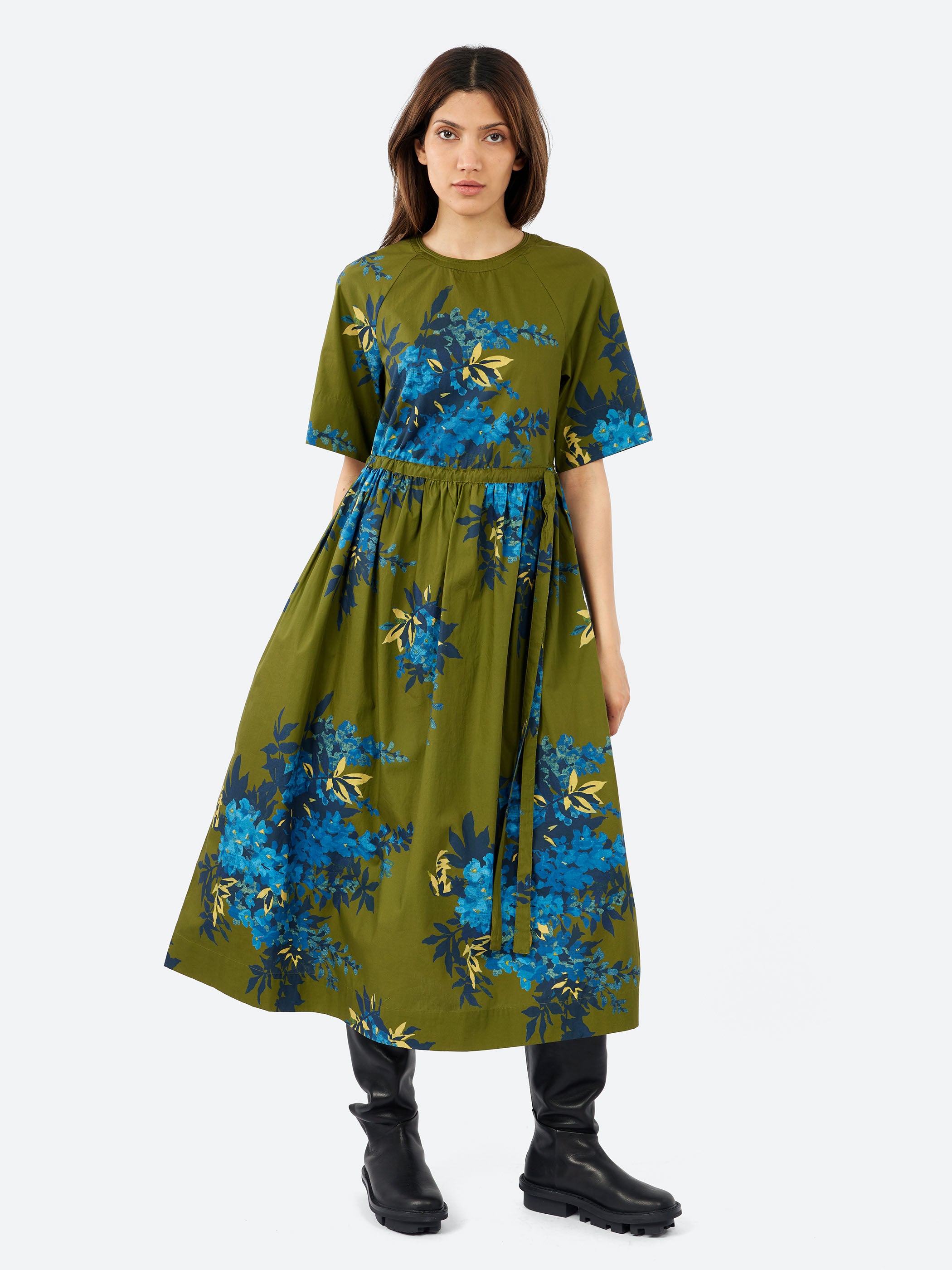 Botanical Shadow Print Dress
