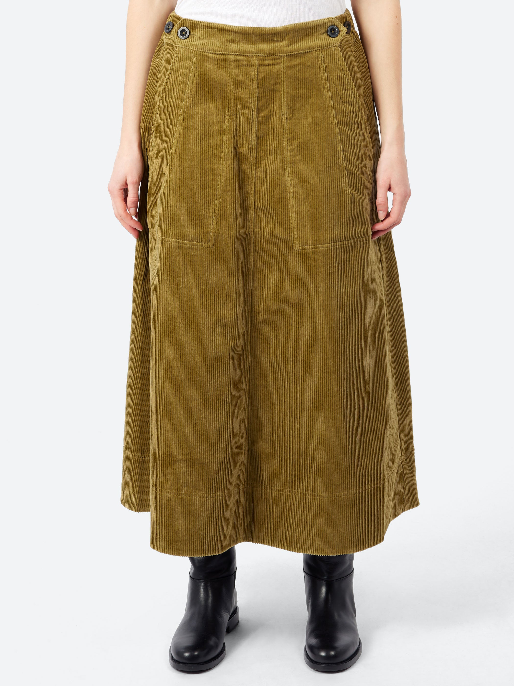 Organic Cord A Line Skirt