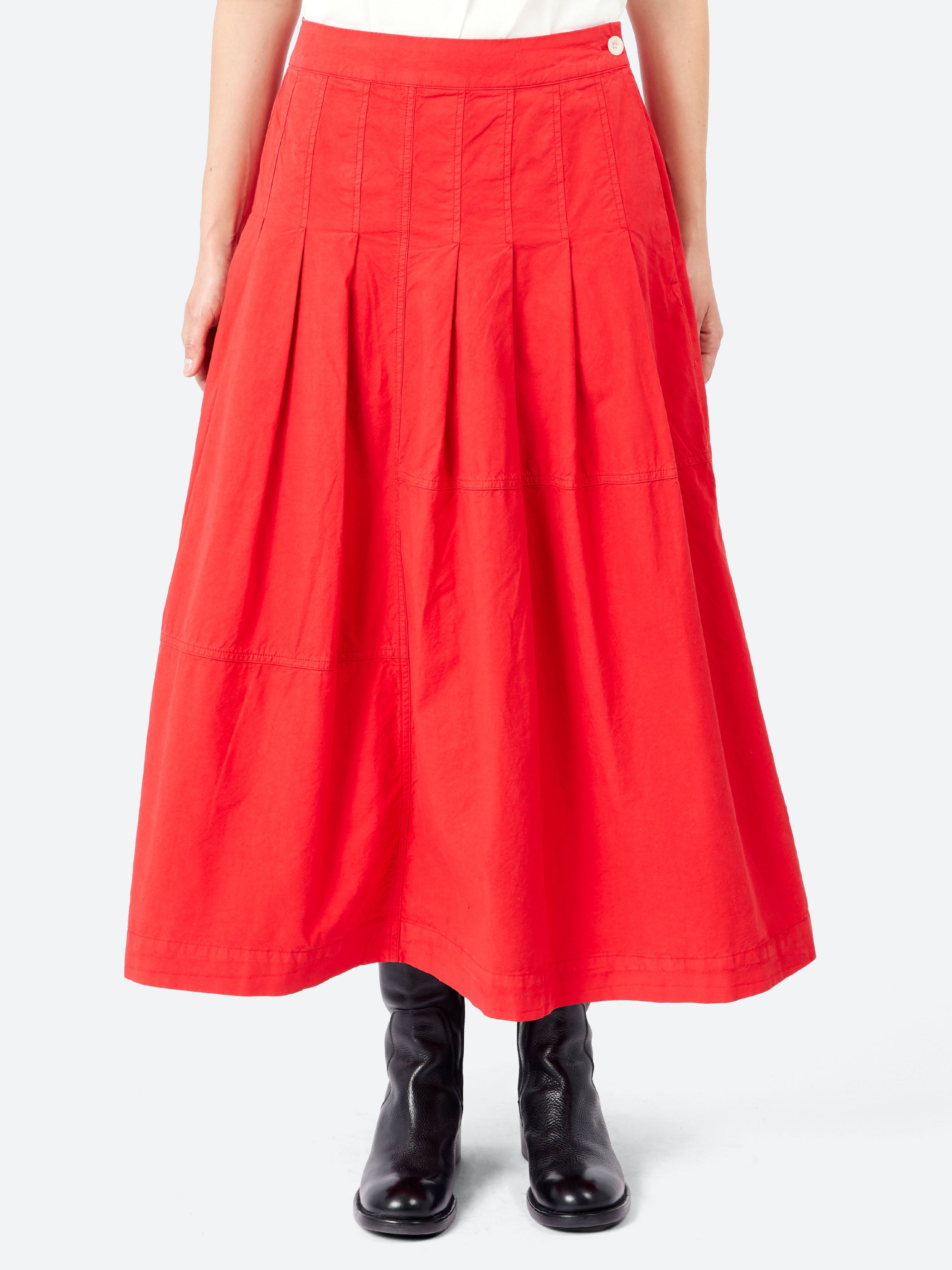 Pleated Panelled Skirt