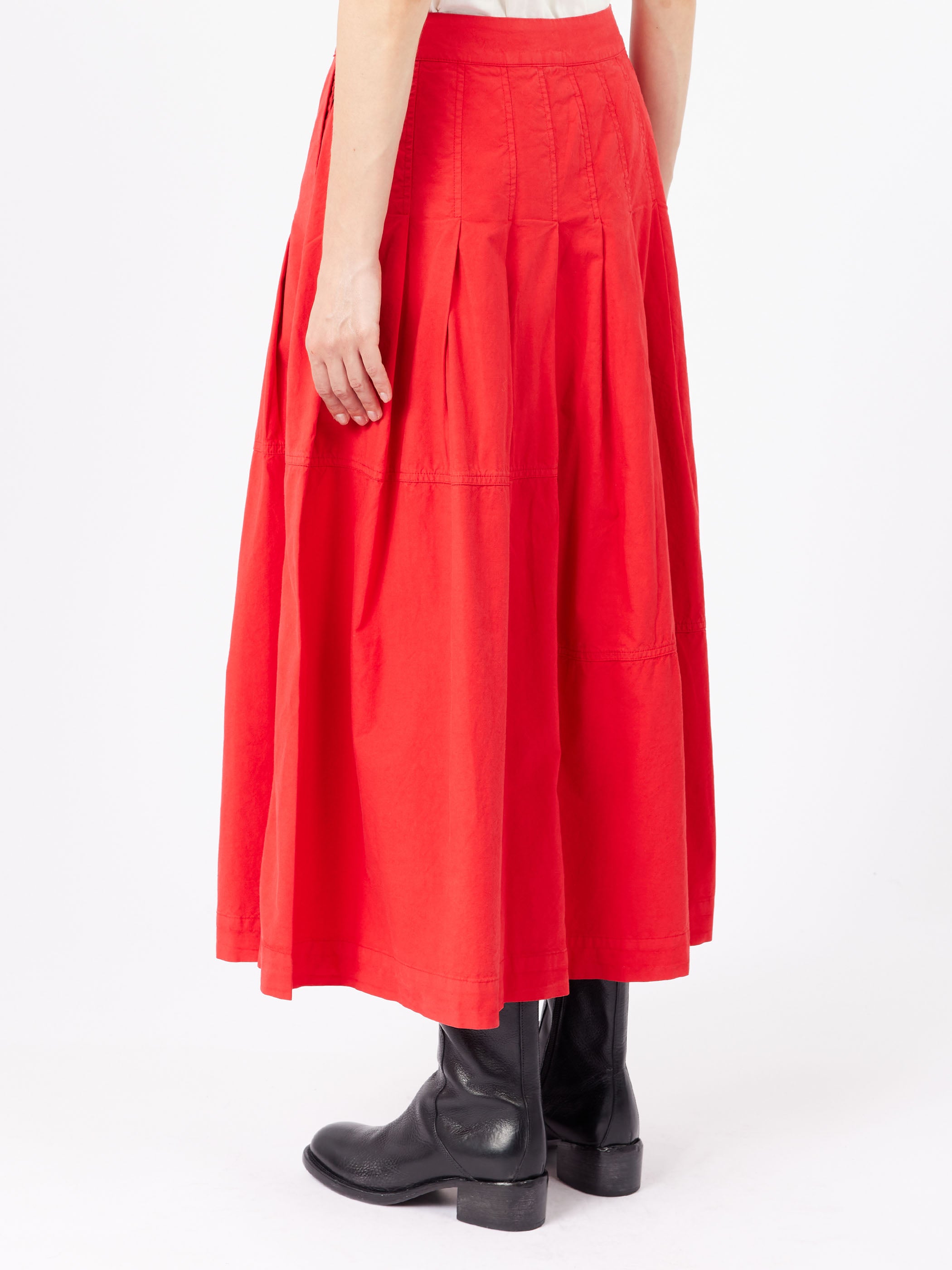 Pleated Panelled Skirt