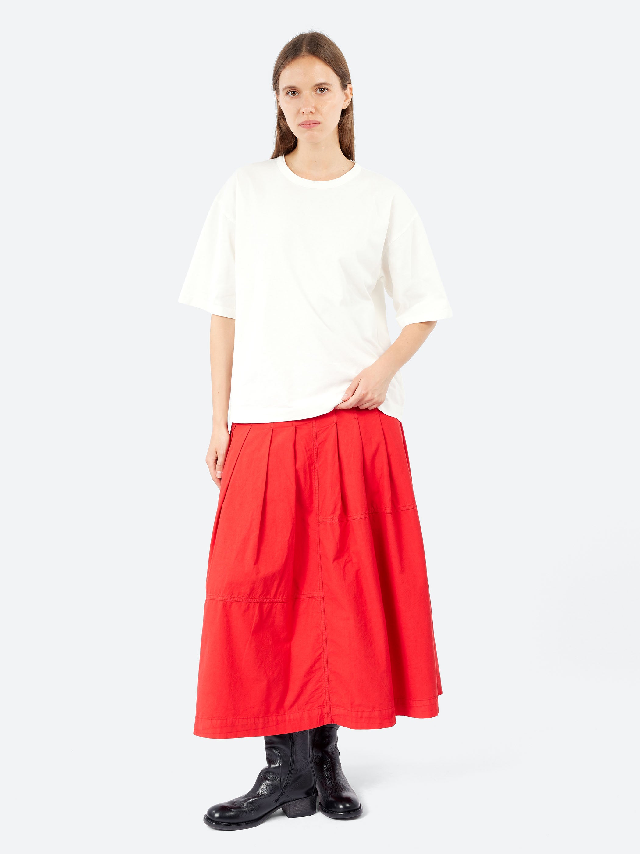 Pleated Panelled Skirt