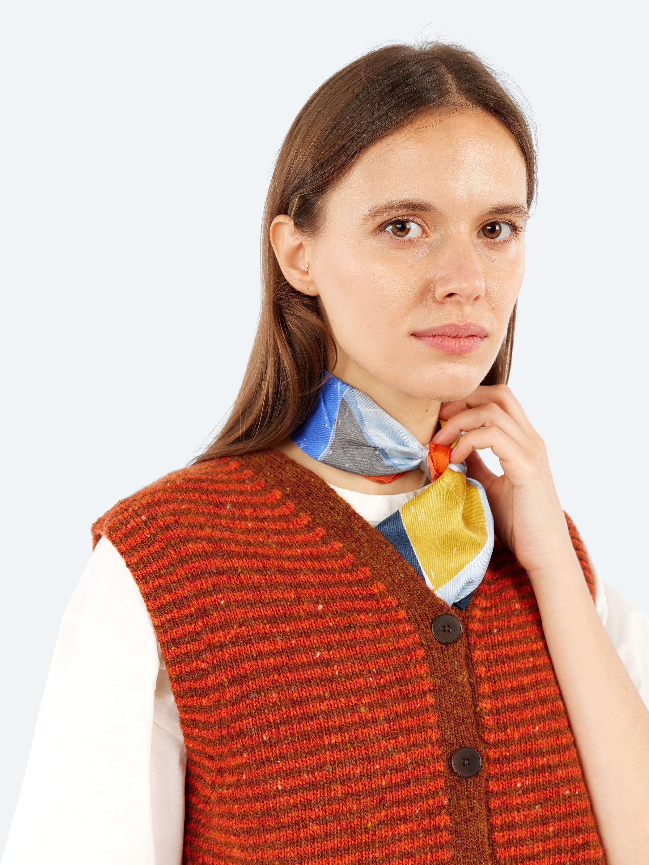 Paintbox Print Silk Bandana