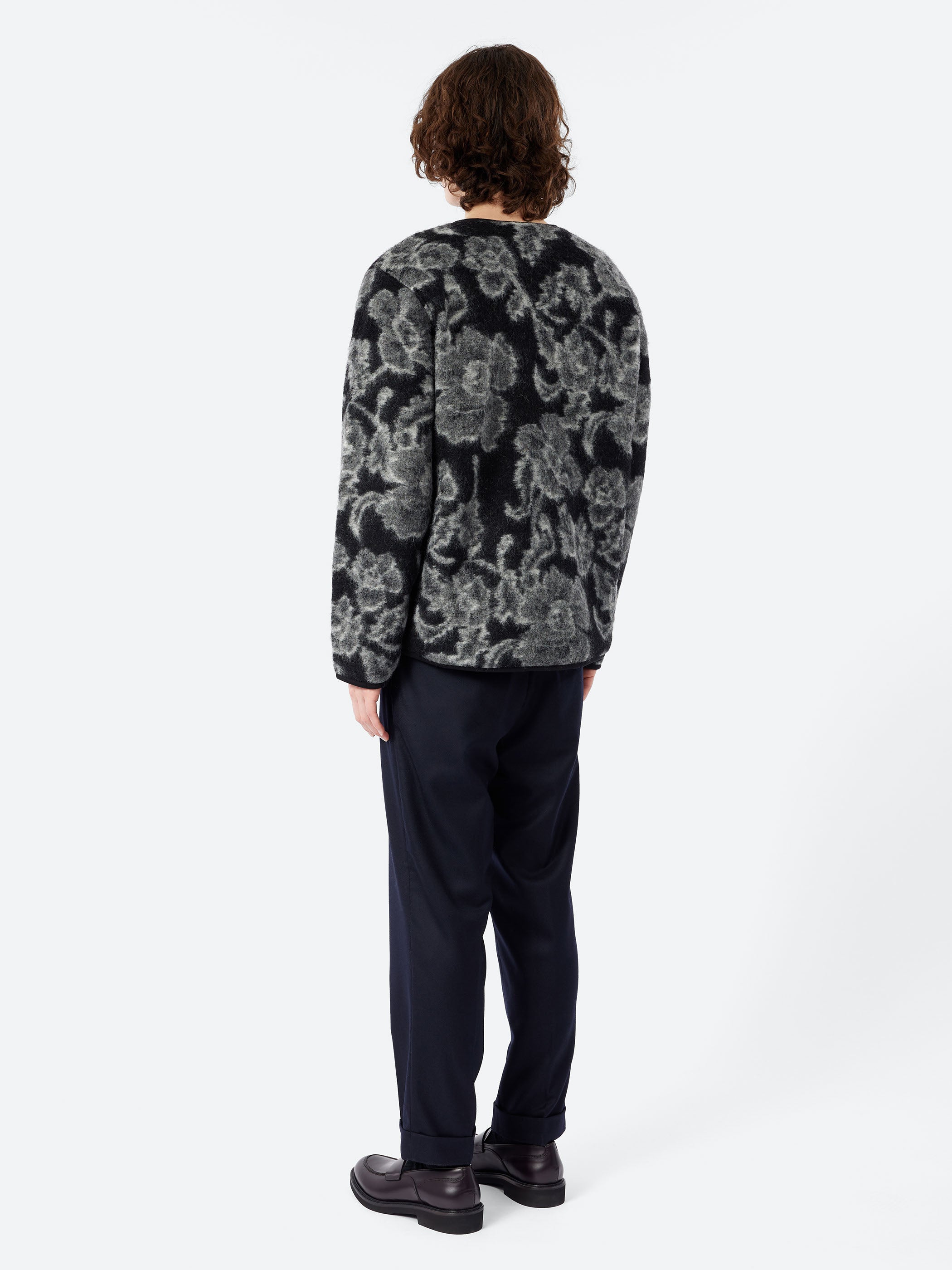Flower Fleece Zip Liner Jacket