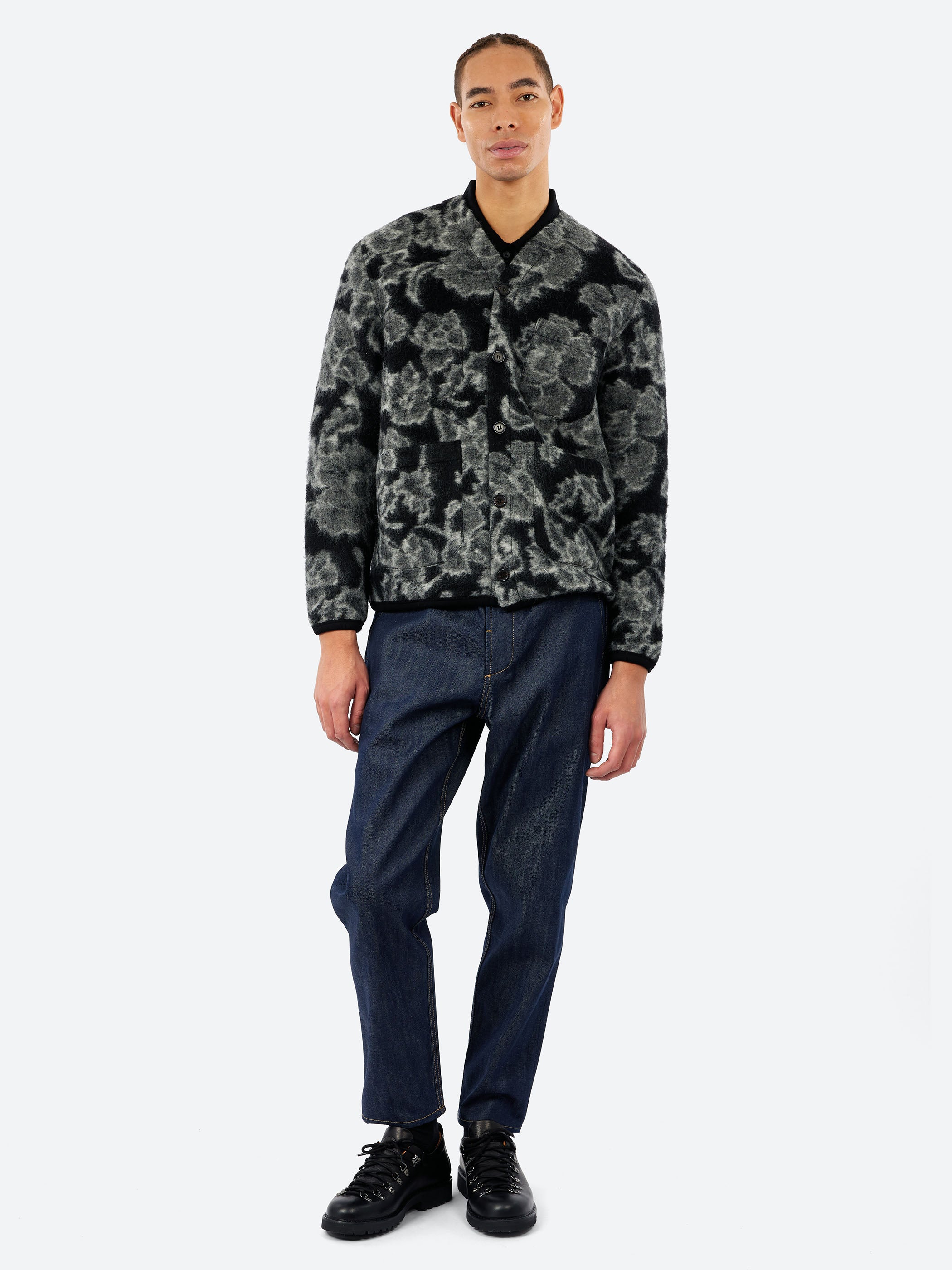 Flower Fleece Cardigan