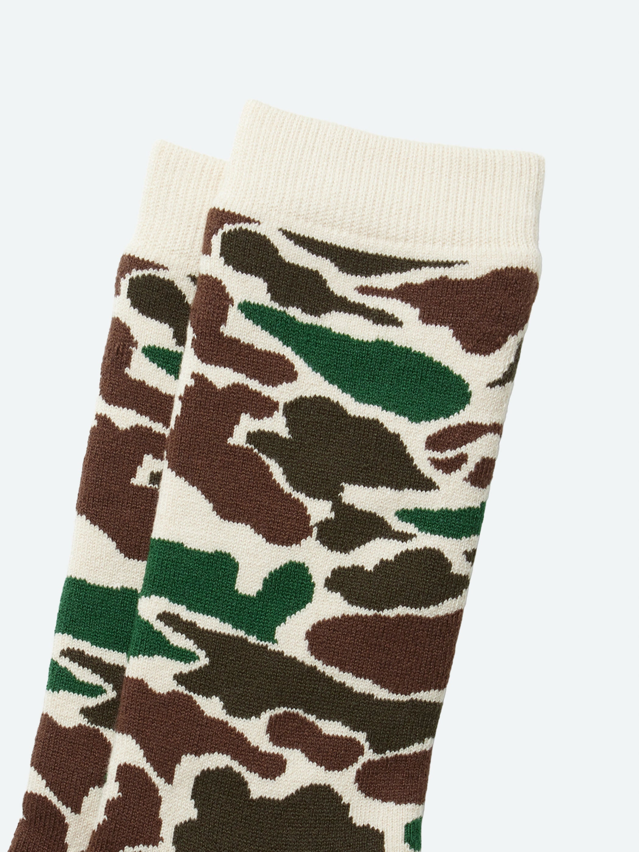 Pile Camo Crew Sock