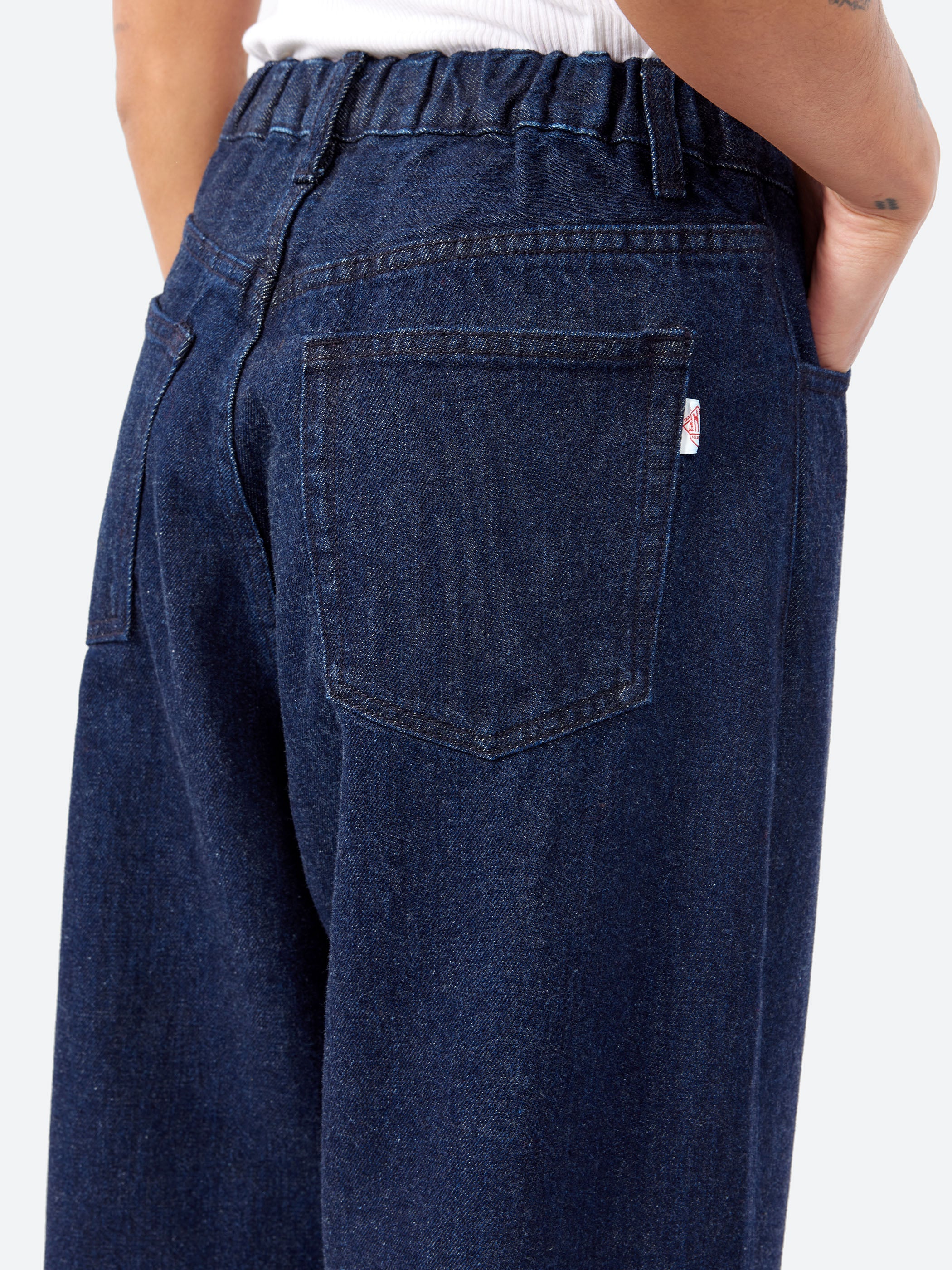 Denim Tuck Straight Pants