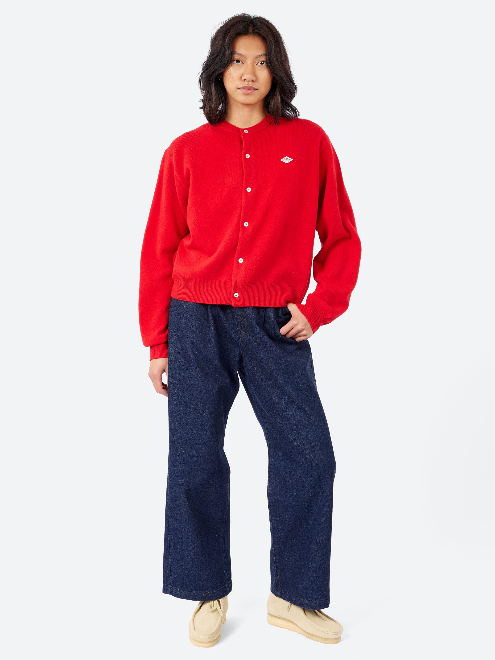 Denim Tuck Straight Pants