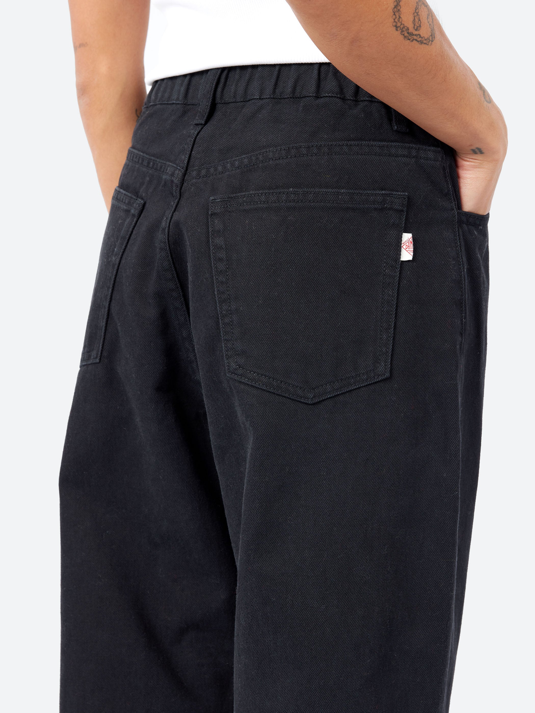 Denim Tuck Straight Pants
