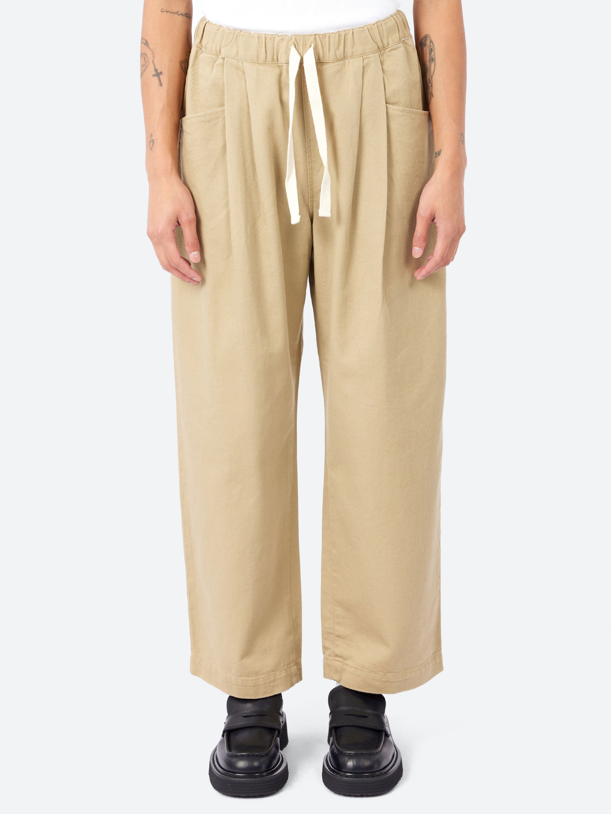 Heavy Twill Two Tuck Easy Pants
