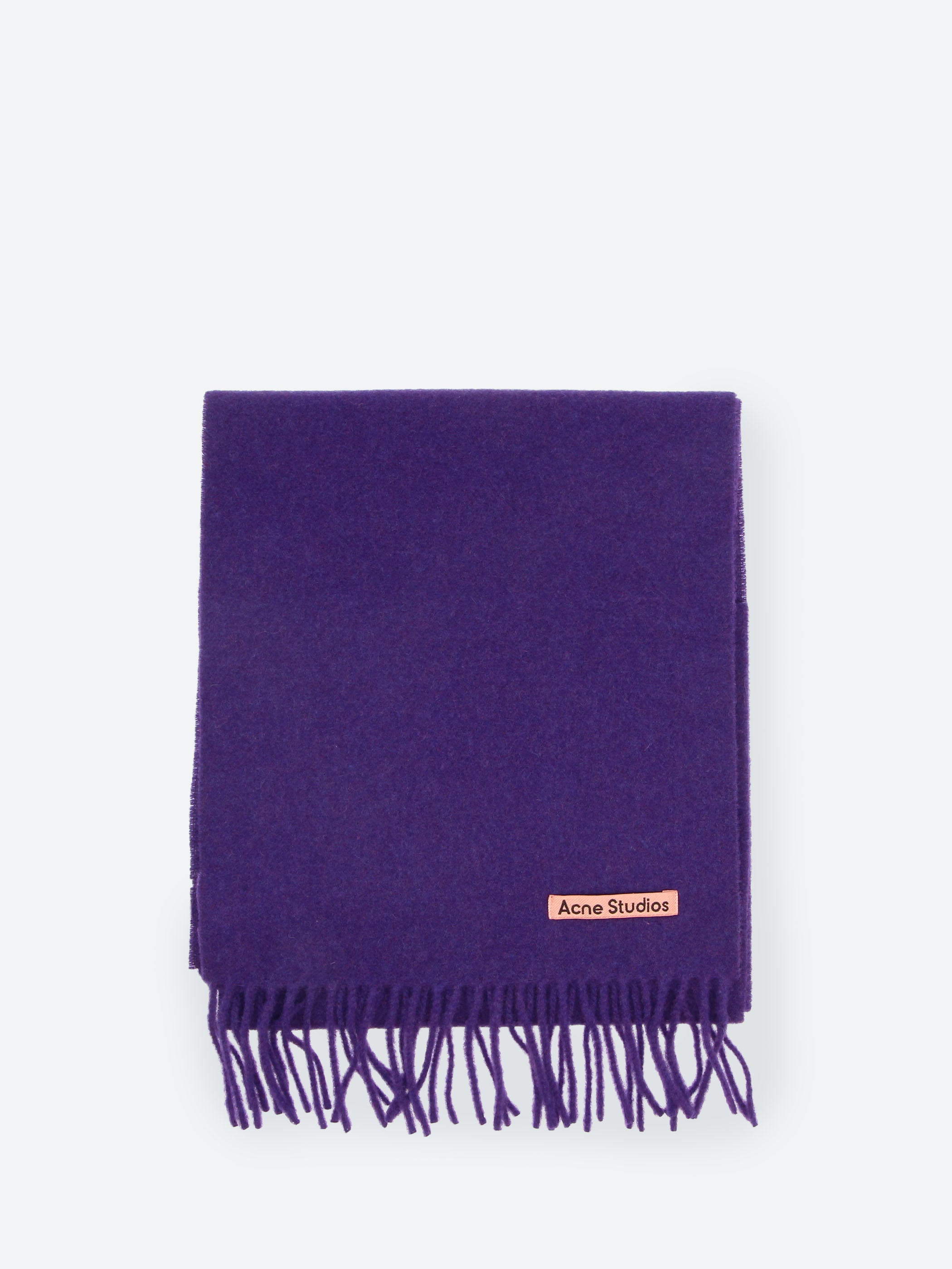 Fringe Wool Scarf - Skinny