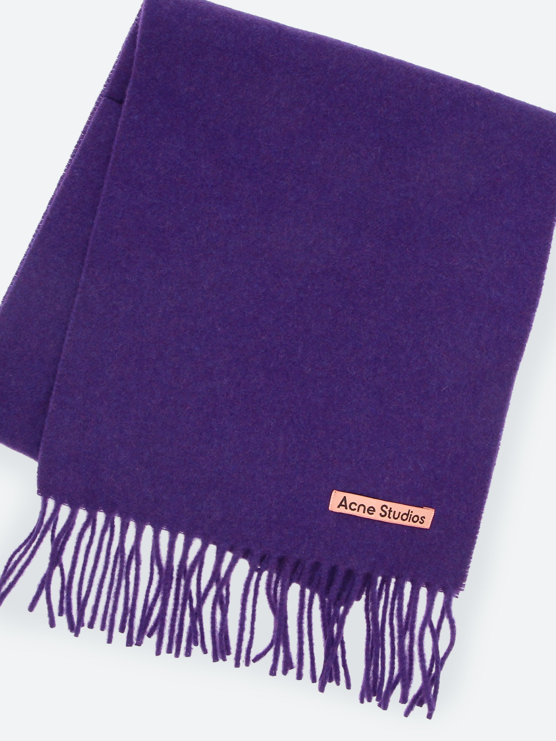 Fringe Wool Scarf - Skinny