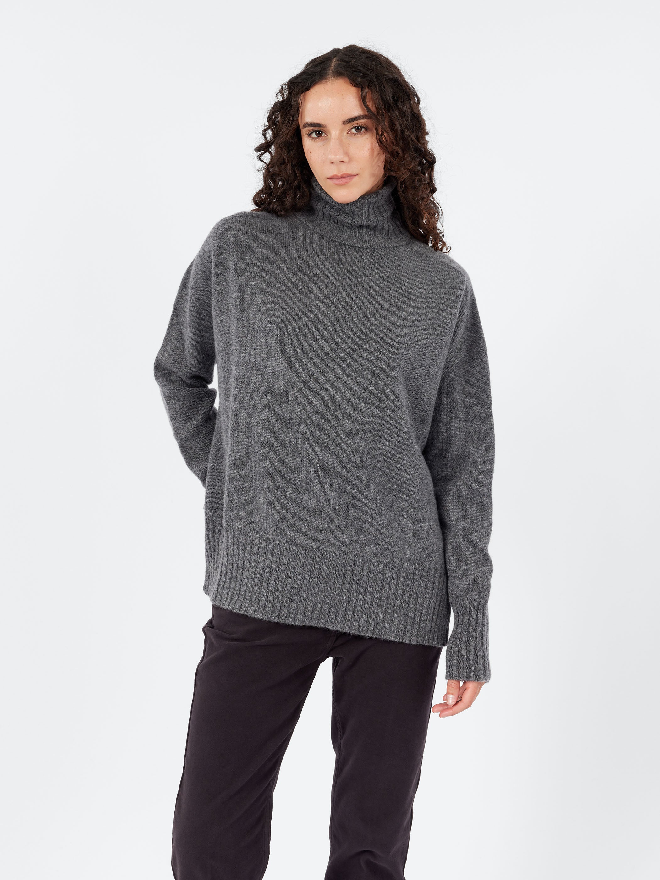Turtleneck with Side Slits
