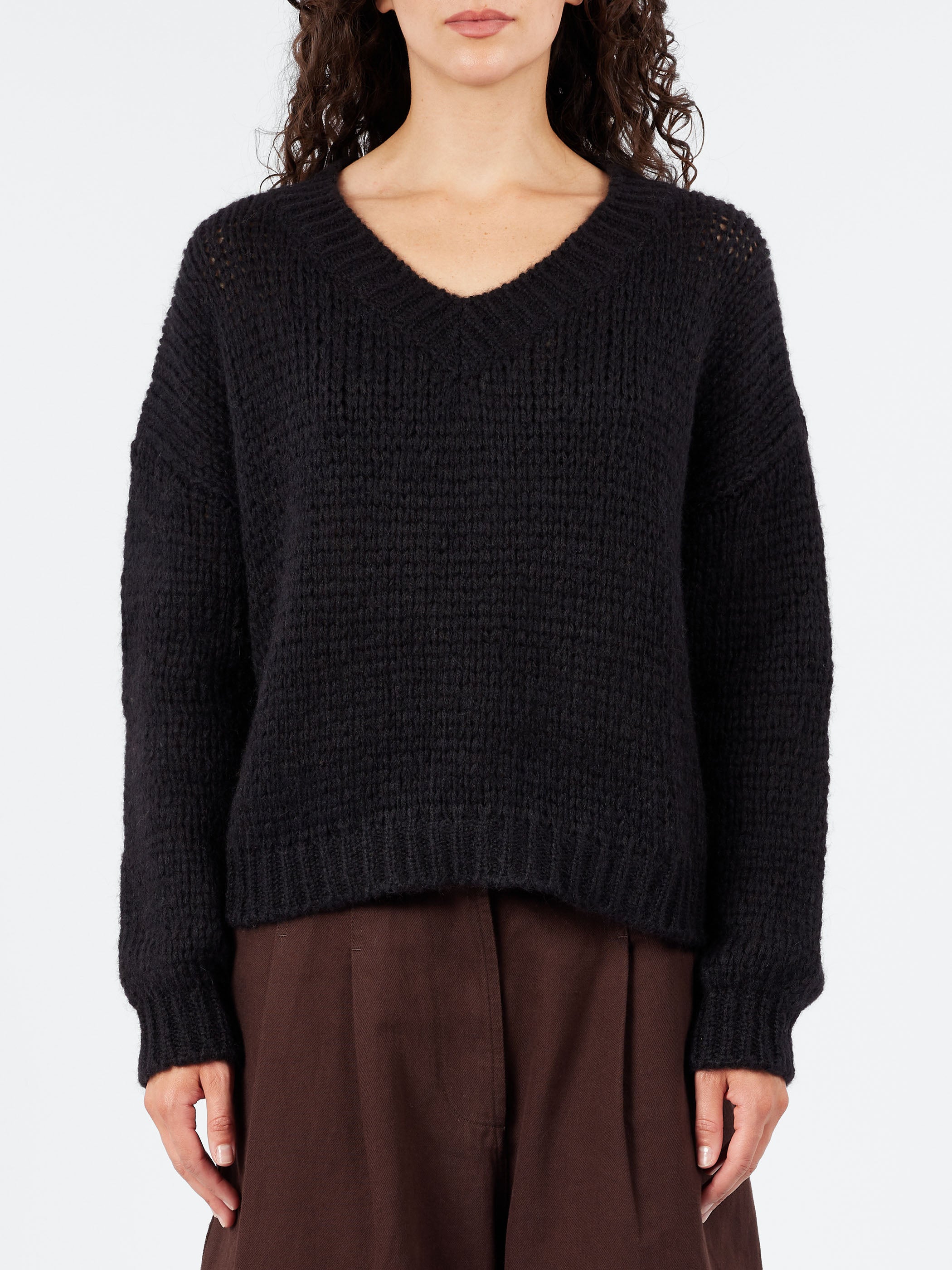 Alpaca V-Neck Sweater