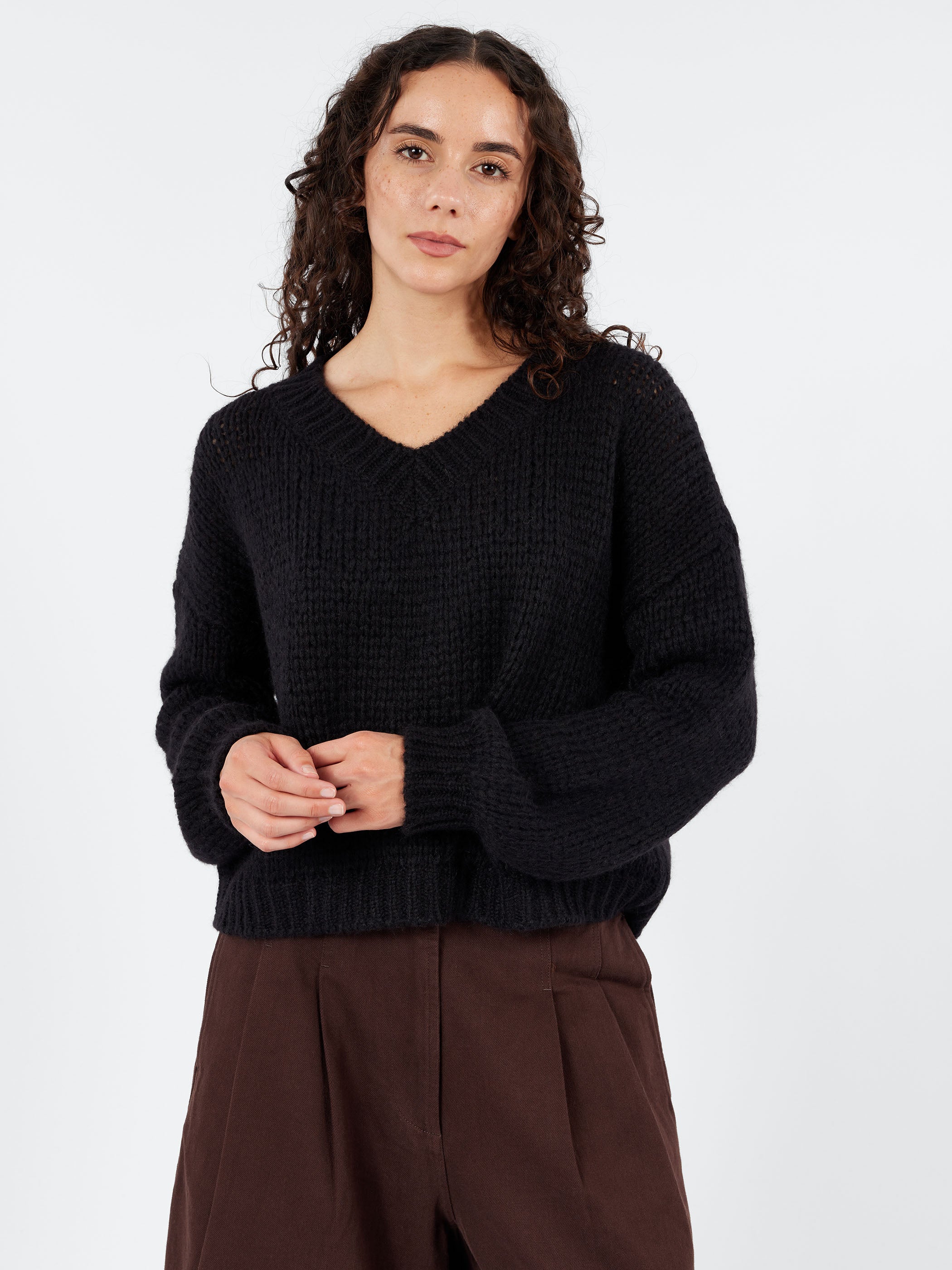 Alpaca V-Neck Sweater
