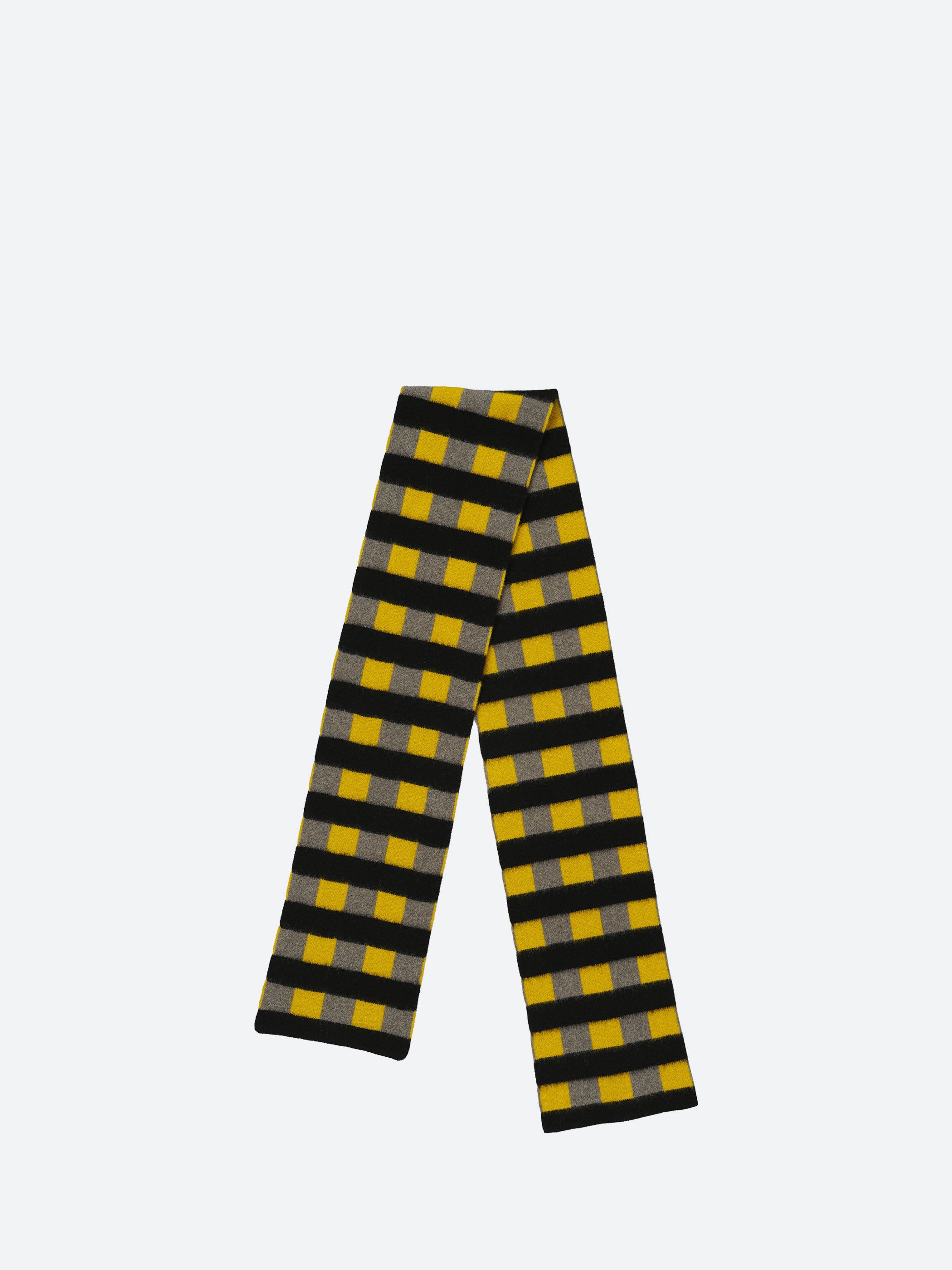 Brushed Check and Stripe Scarf