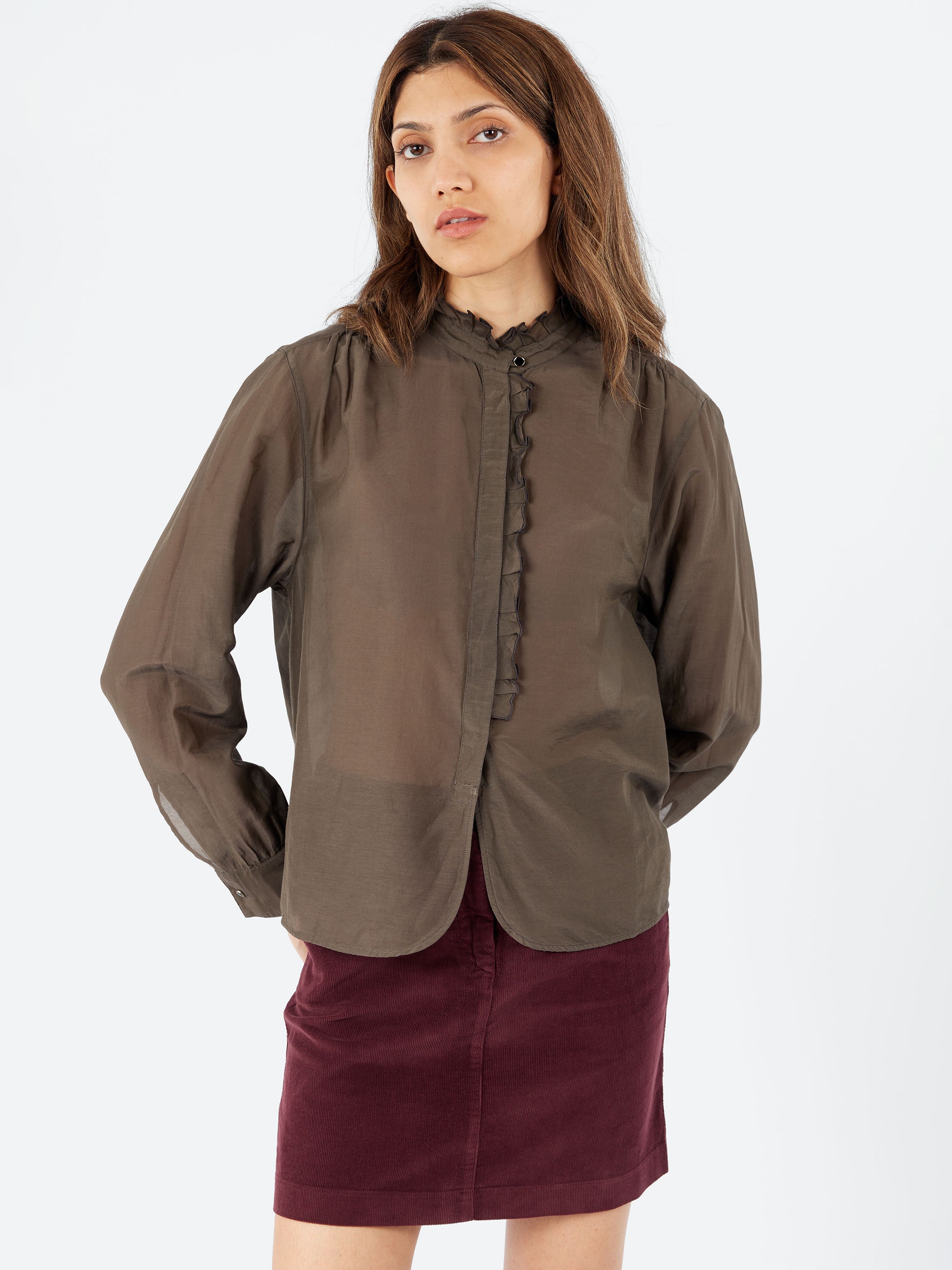 Ruffle Collar Shirt