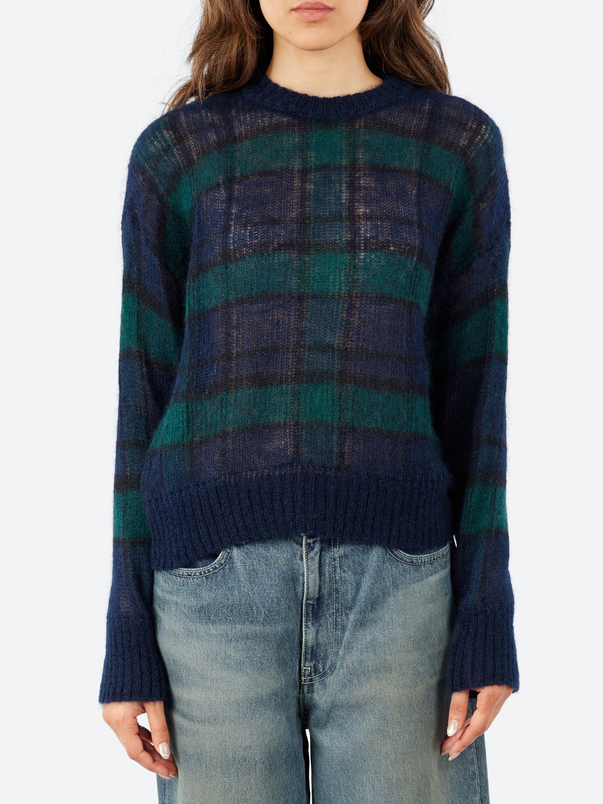 Plaid Crewneck