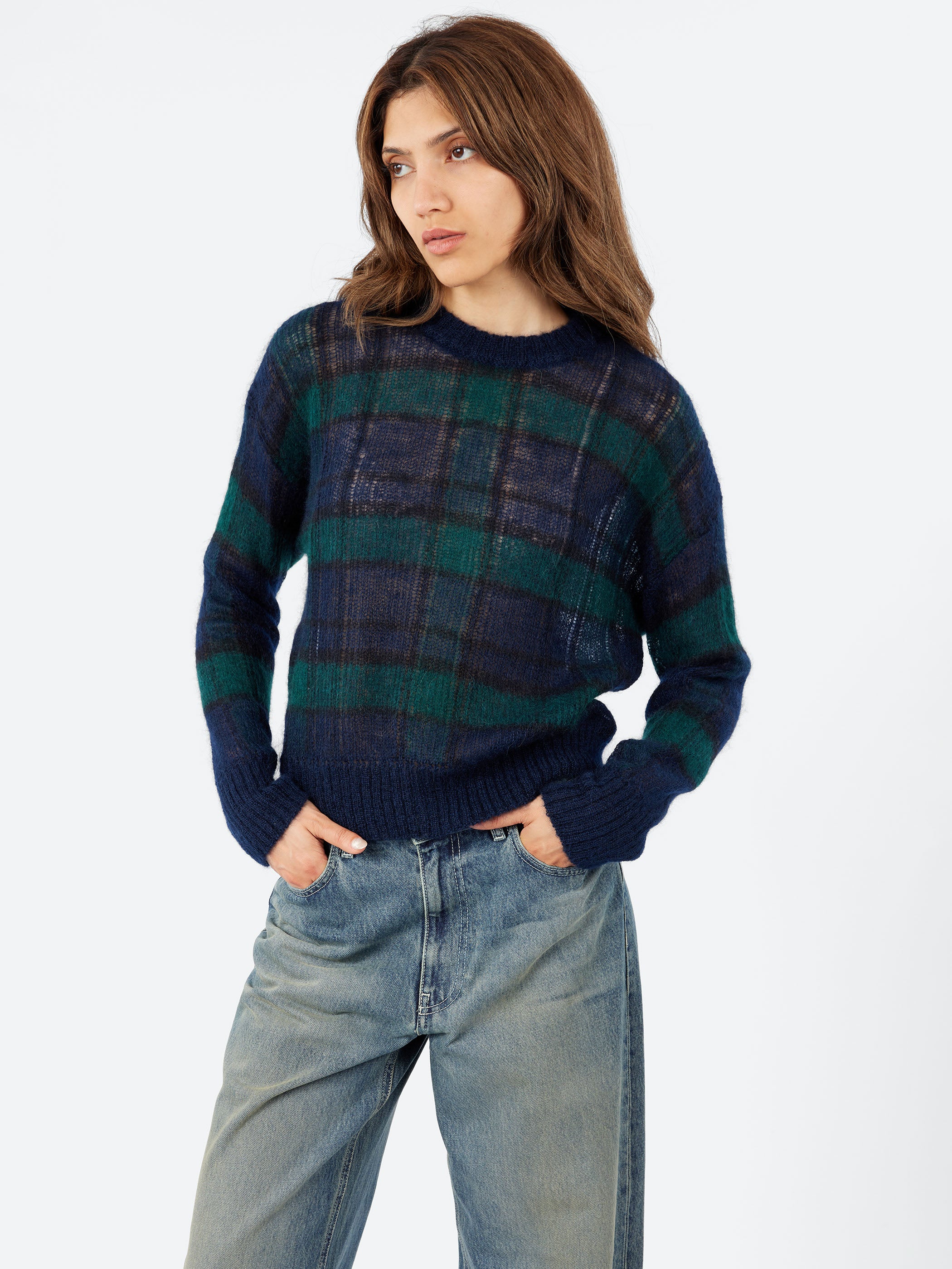 Plaid Crewneck