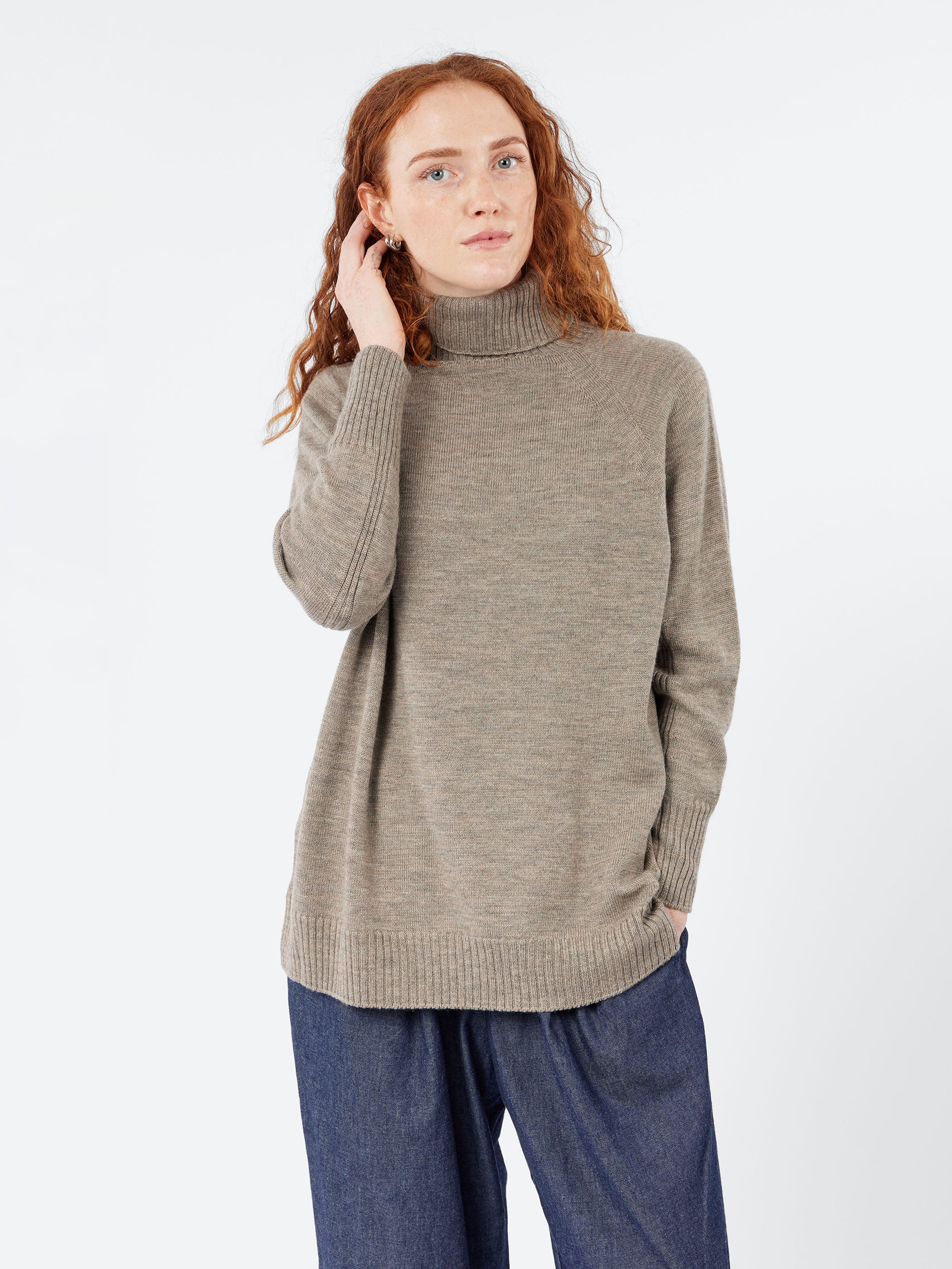 Raglan Sleeve Turtleneck