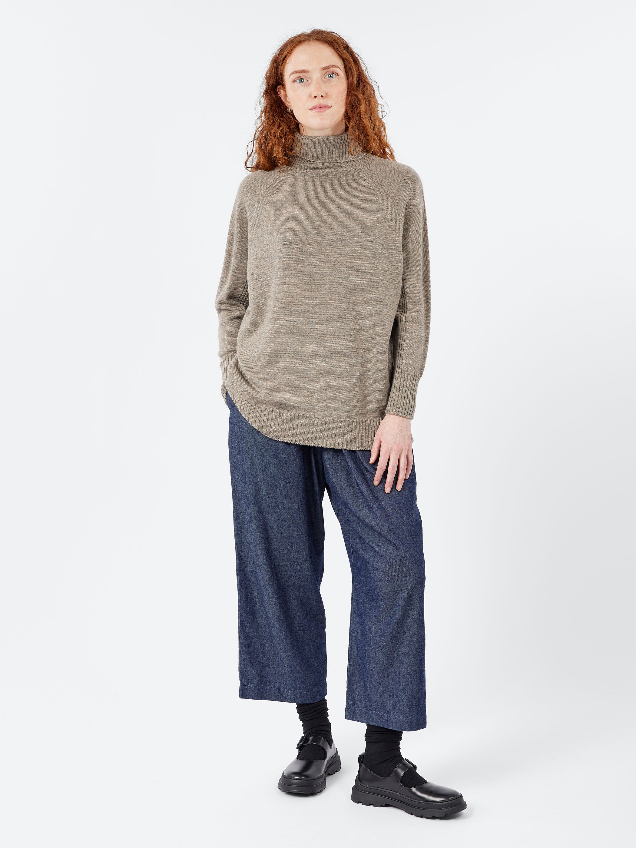 Raglan Sleeve Turtleneck