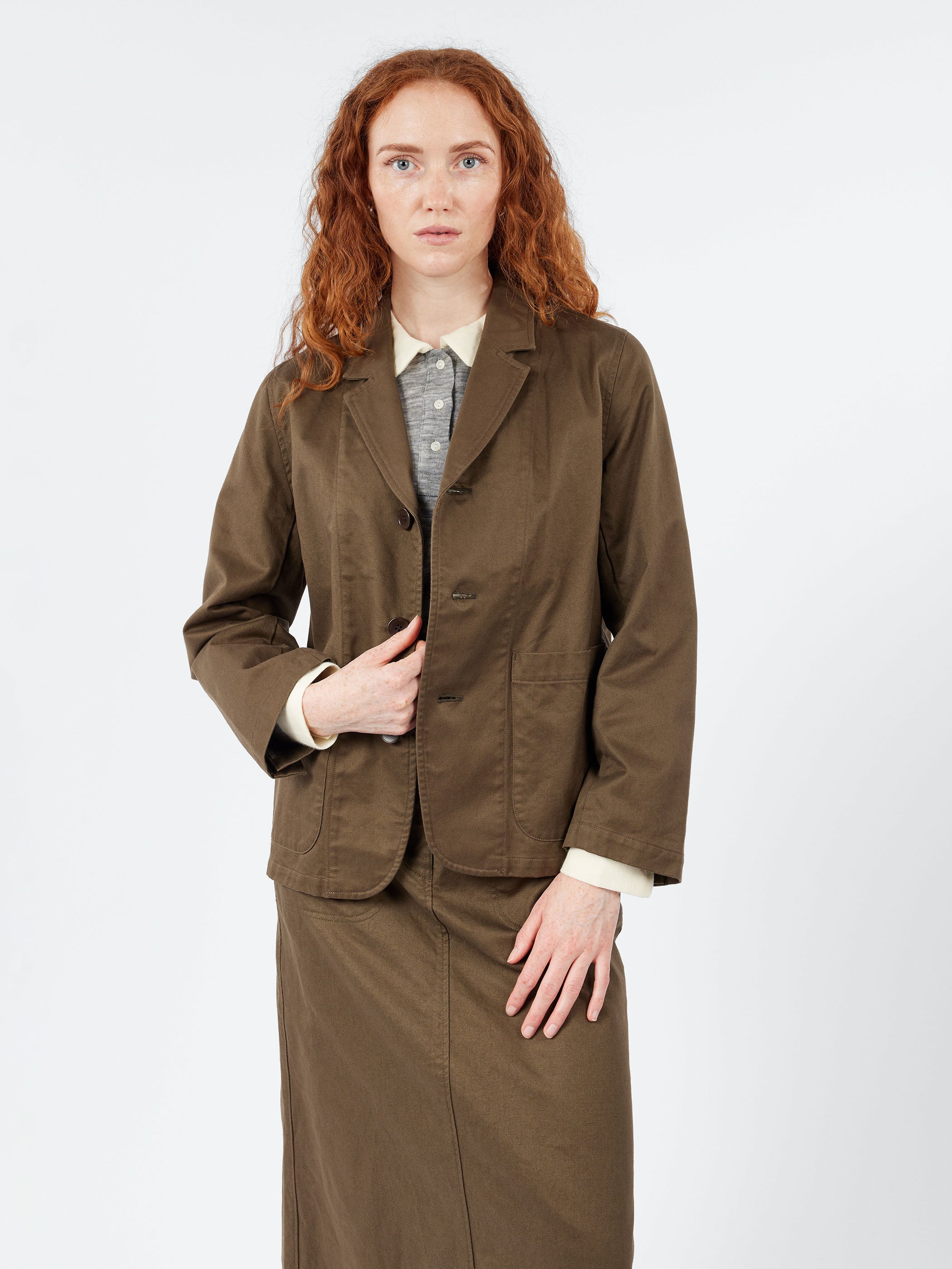Cotton Twill Tailored Jacket