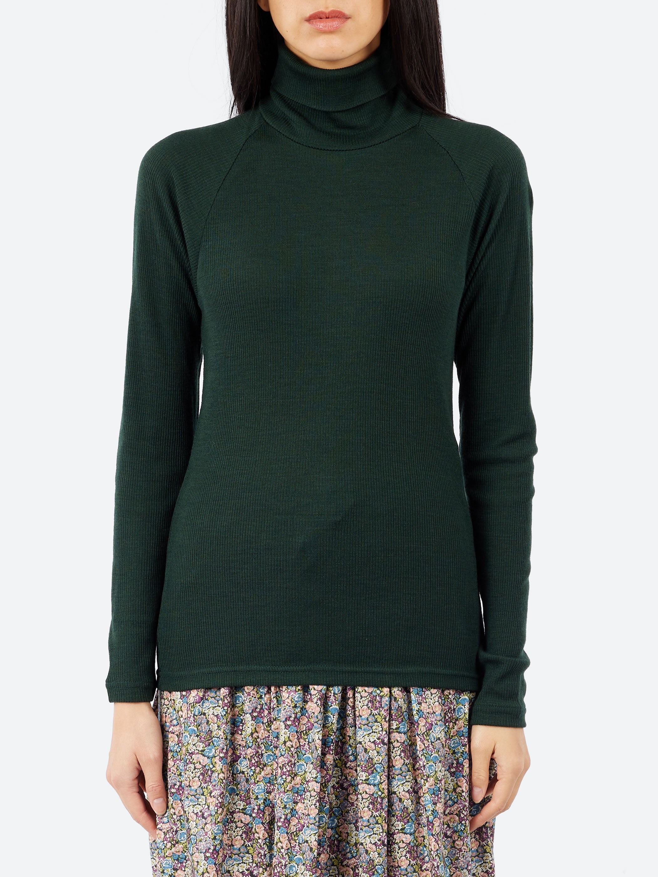 Wool Raglan Turtleneck