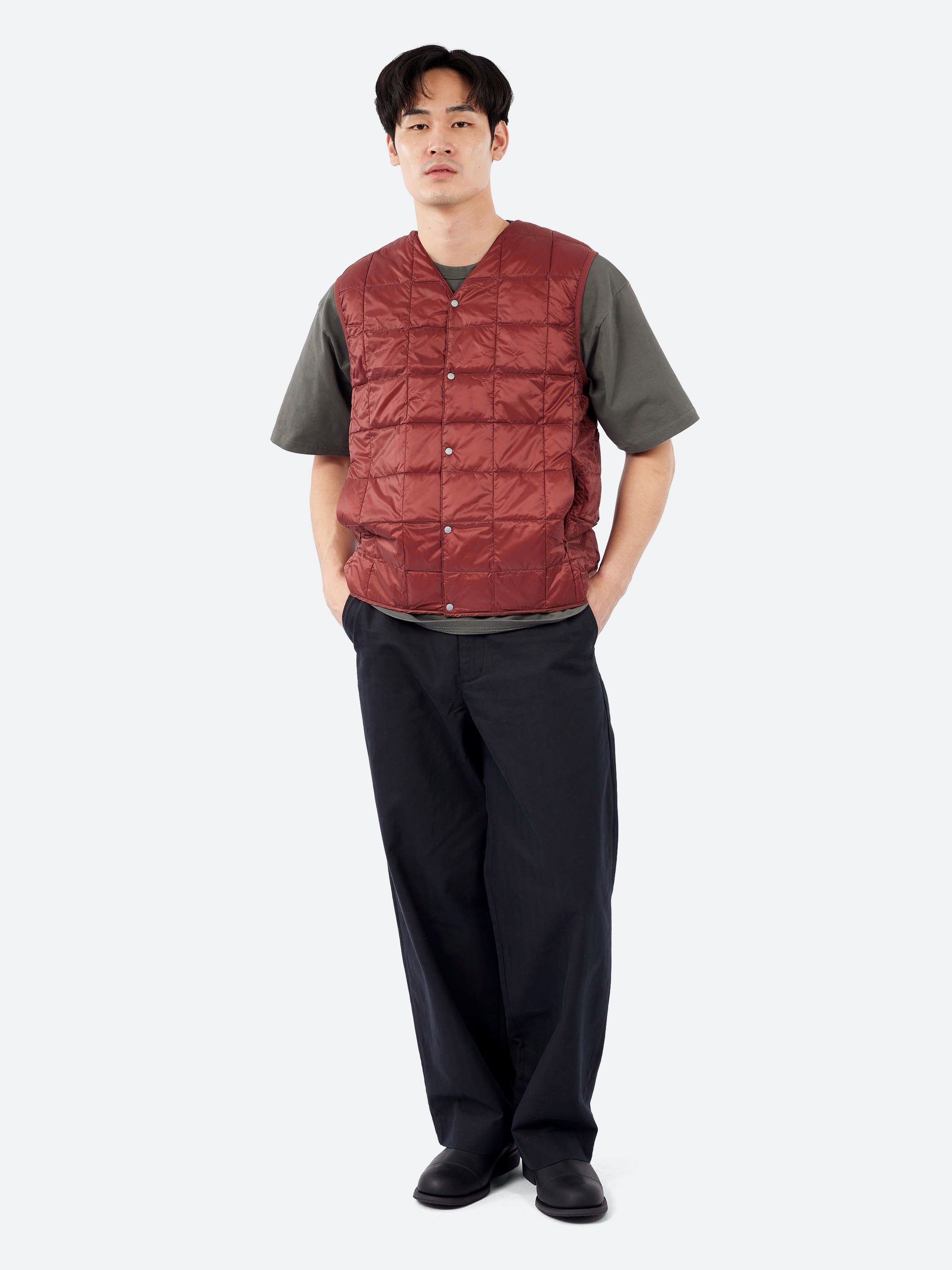 Military V-Neck Button Down Vest