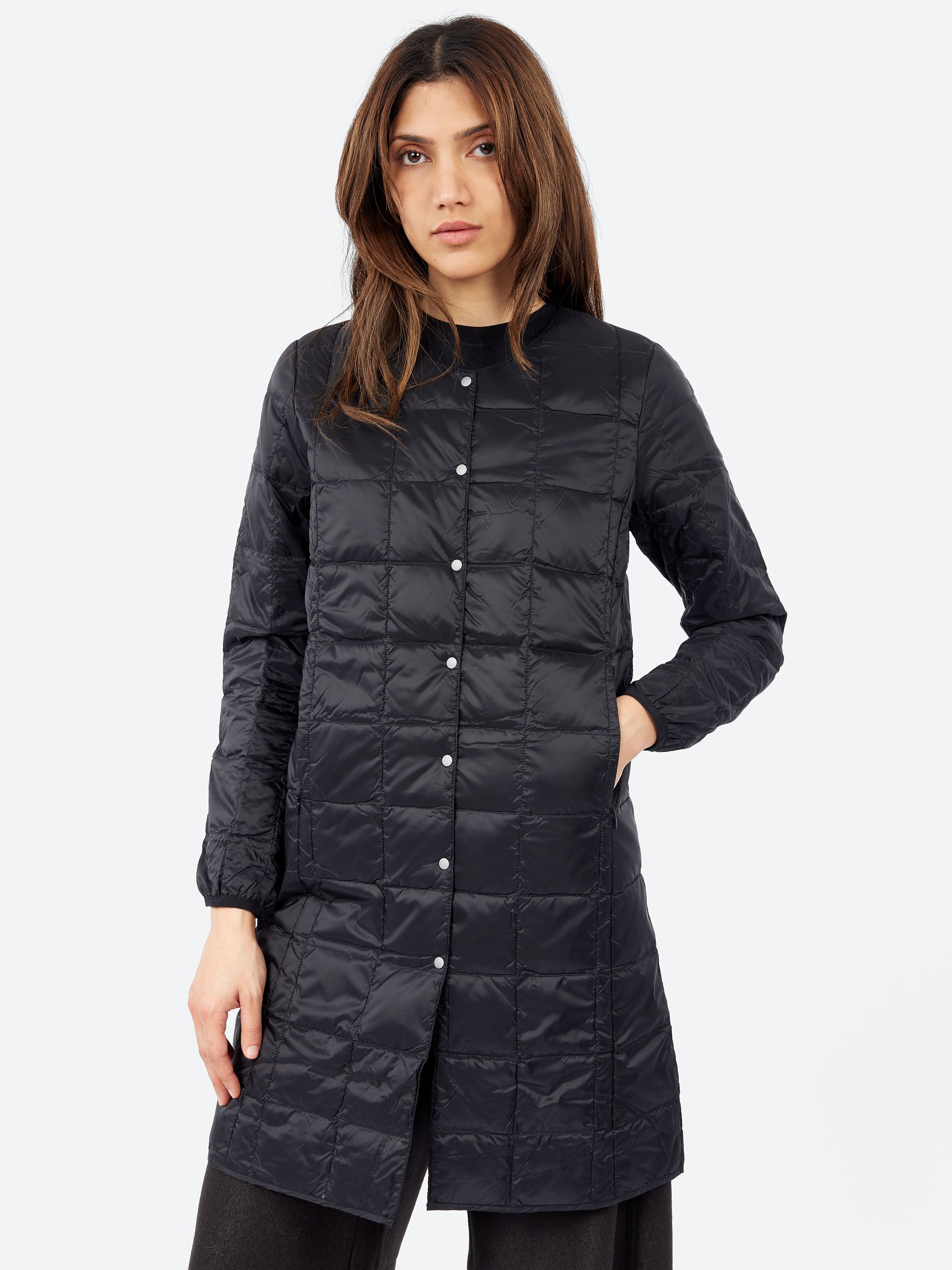 Crew Neck Long Down Coat