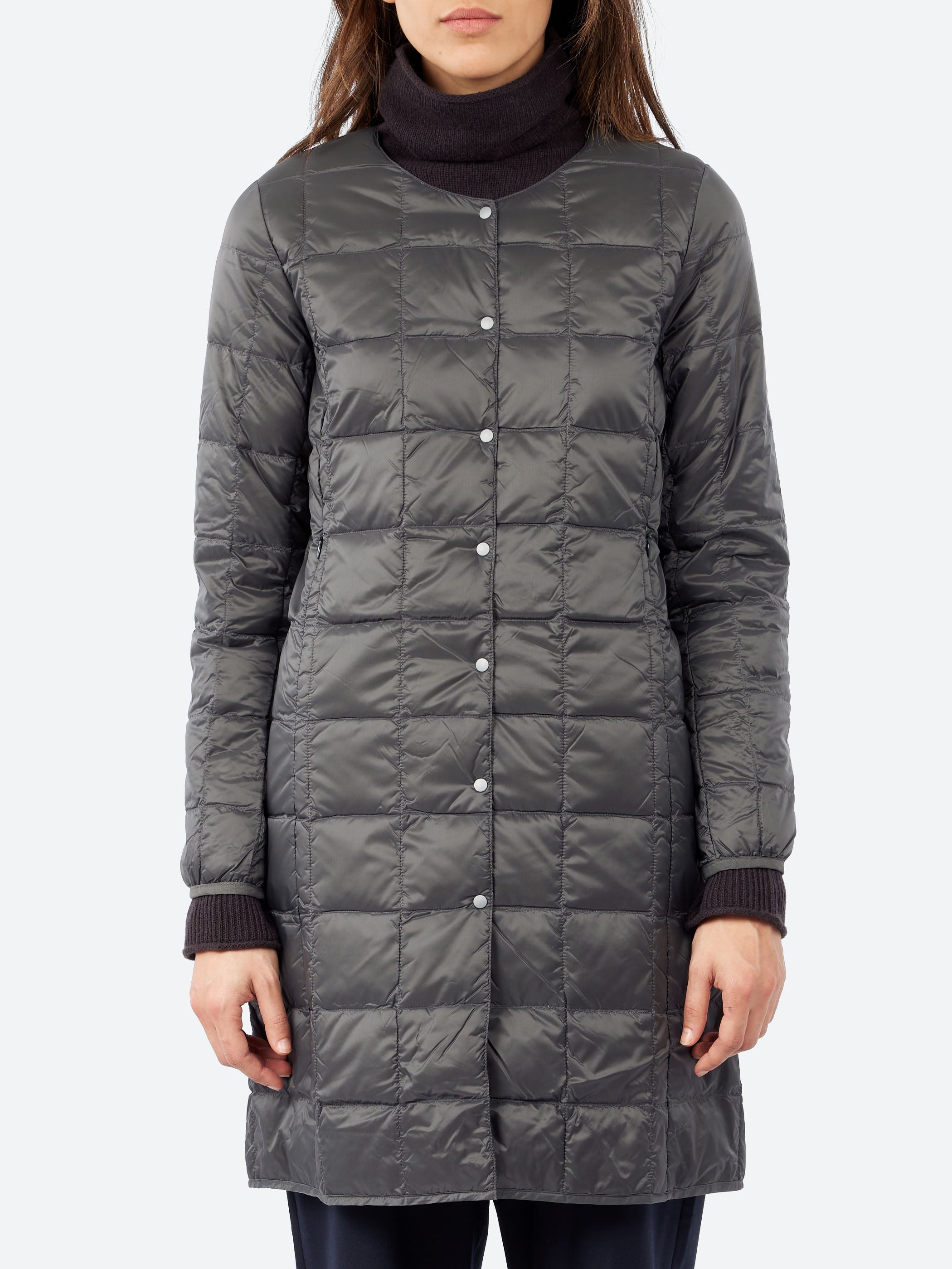 Crew Neck Long Down Coat