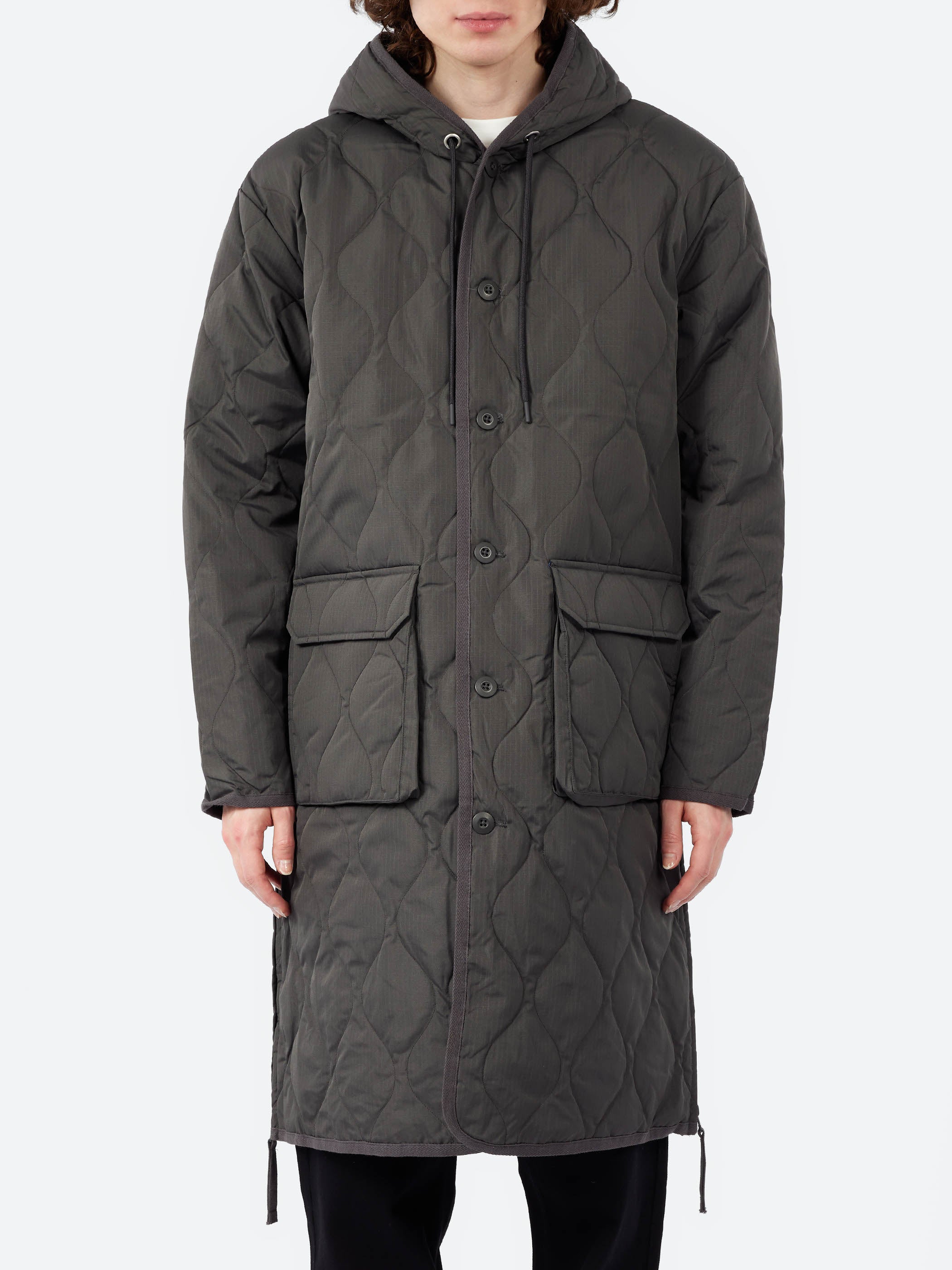 Military Hood Long Down Coat