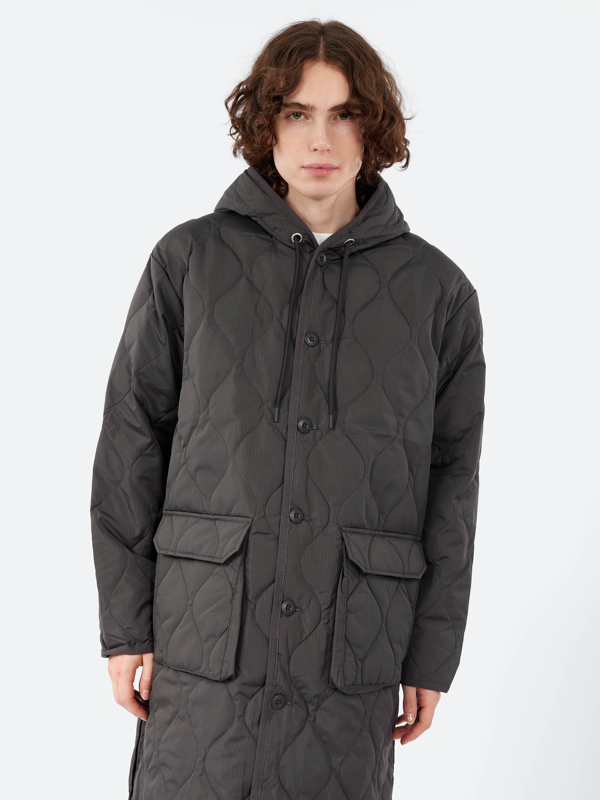 Military Hood Long Down Coat