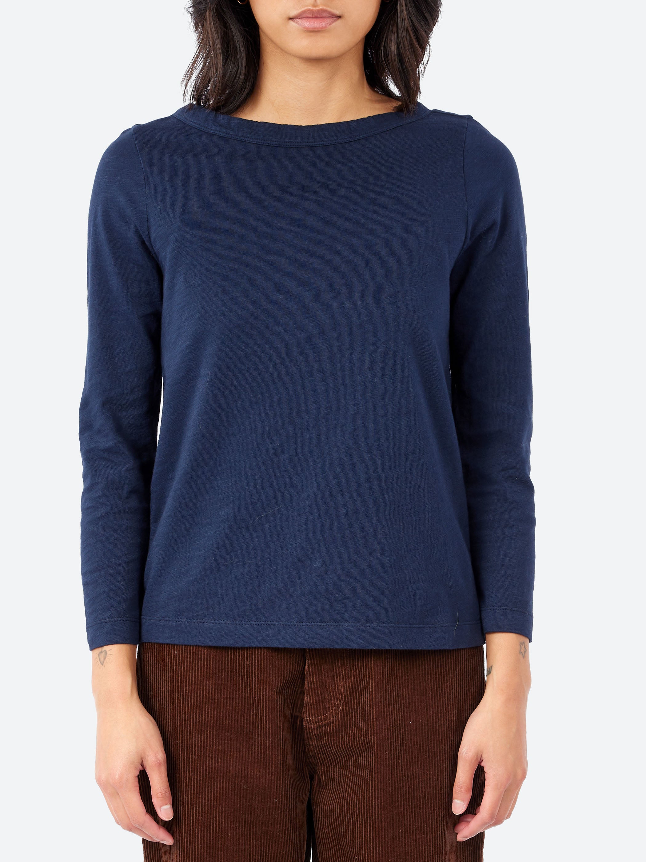 Lia Garment Dyed Boat Neck Tee