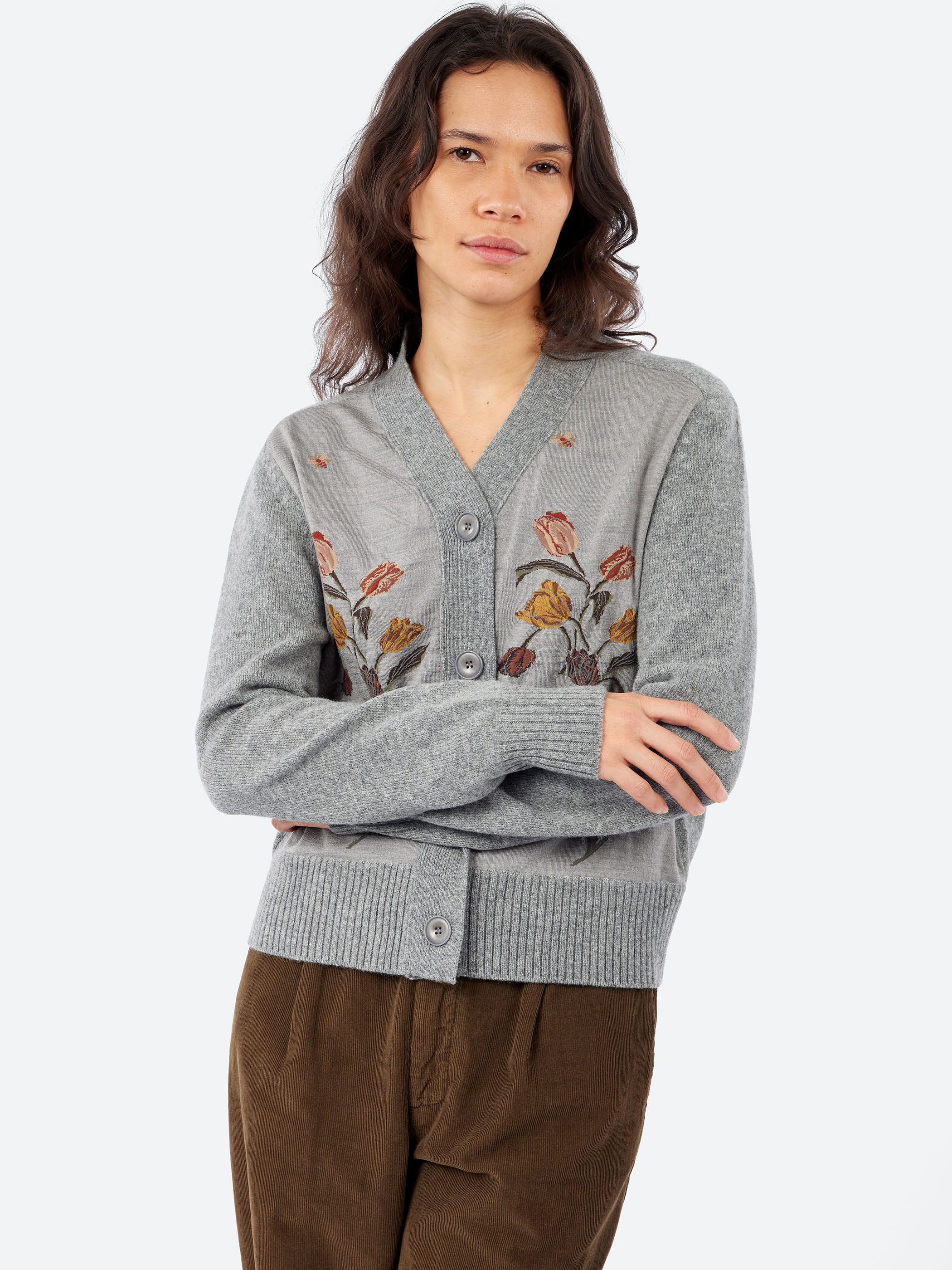 Sock Knit V-Neck Cardigan