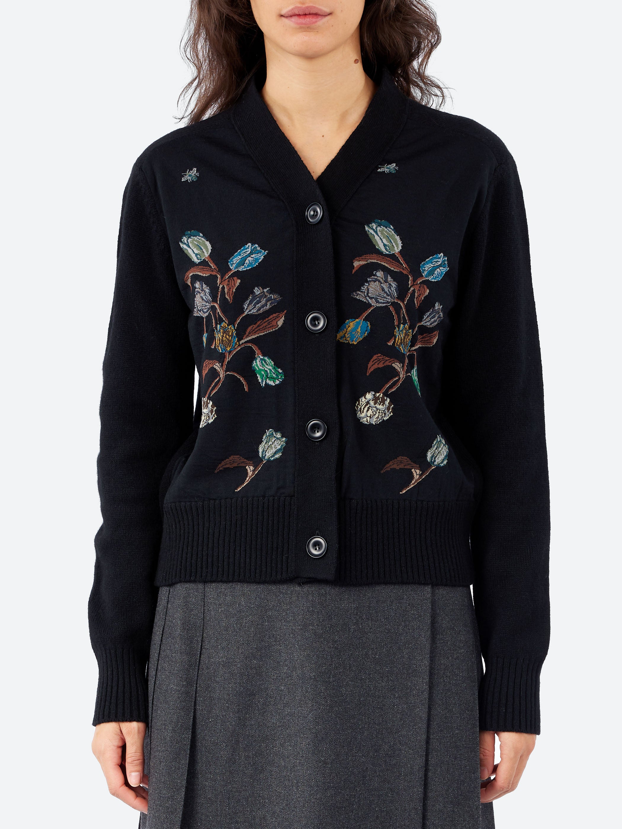 Sock Knit V-Neck Cardigan