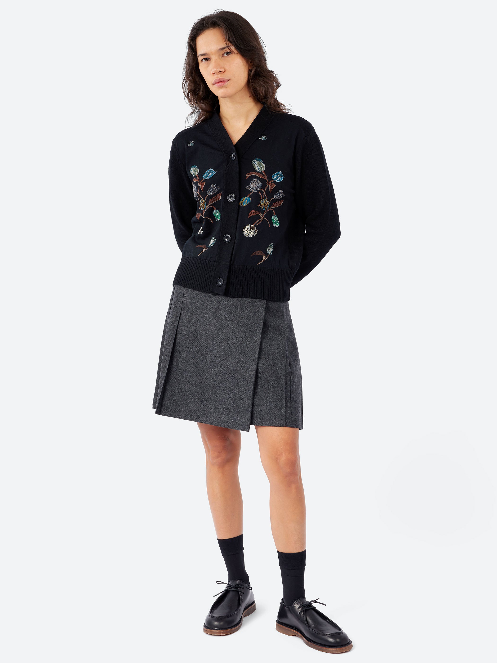 Sock Knit V-Neck Cardigan