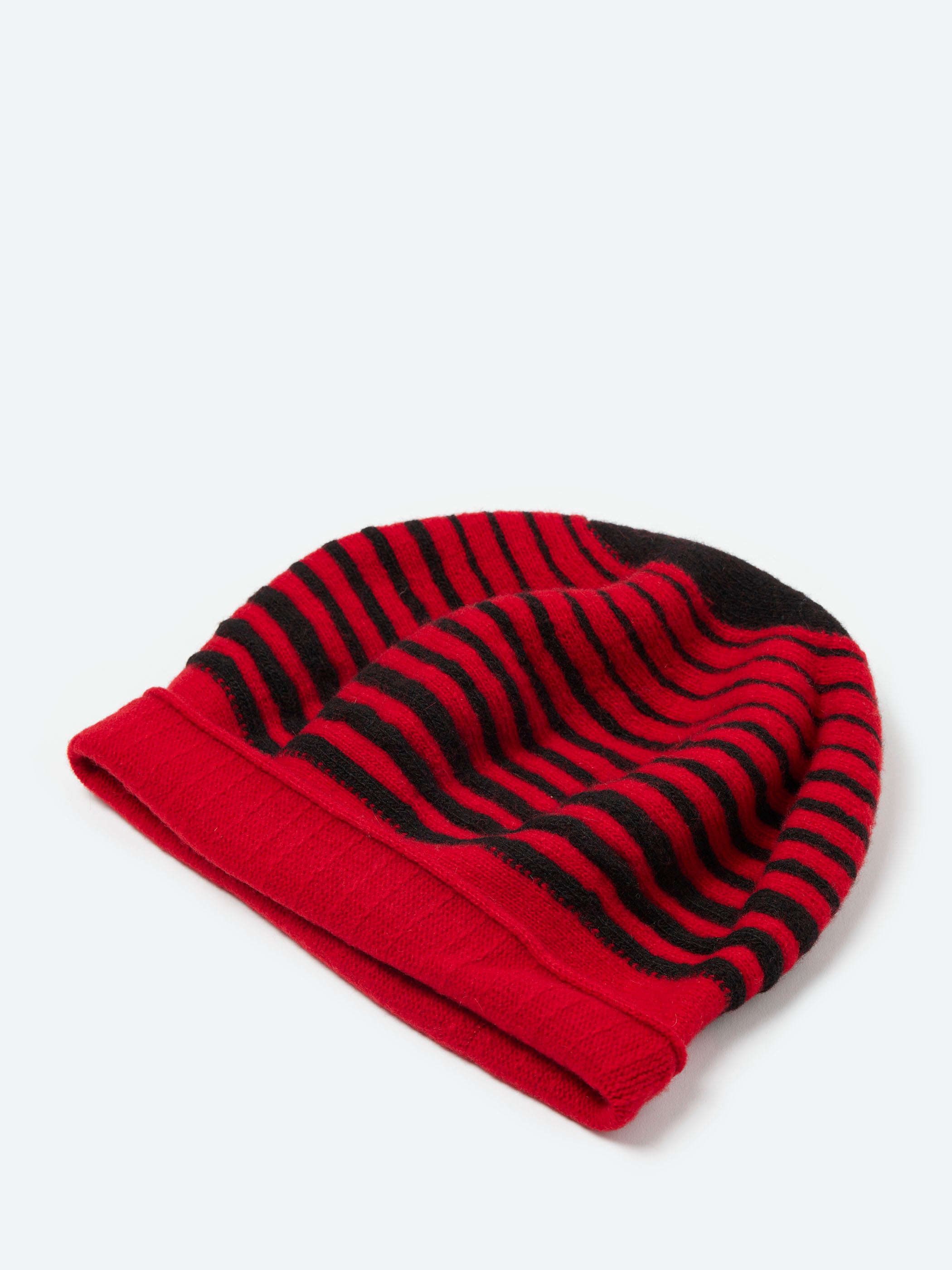 Ringed Roll Up Beret
