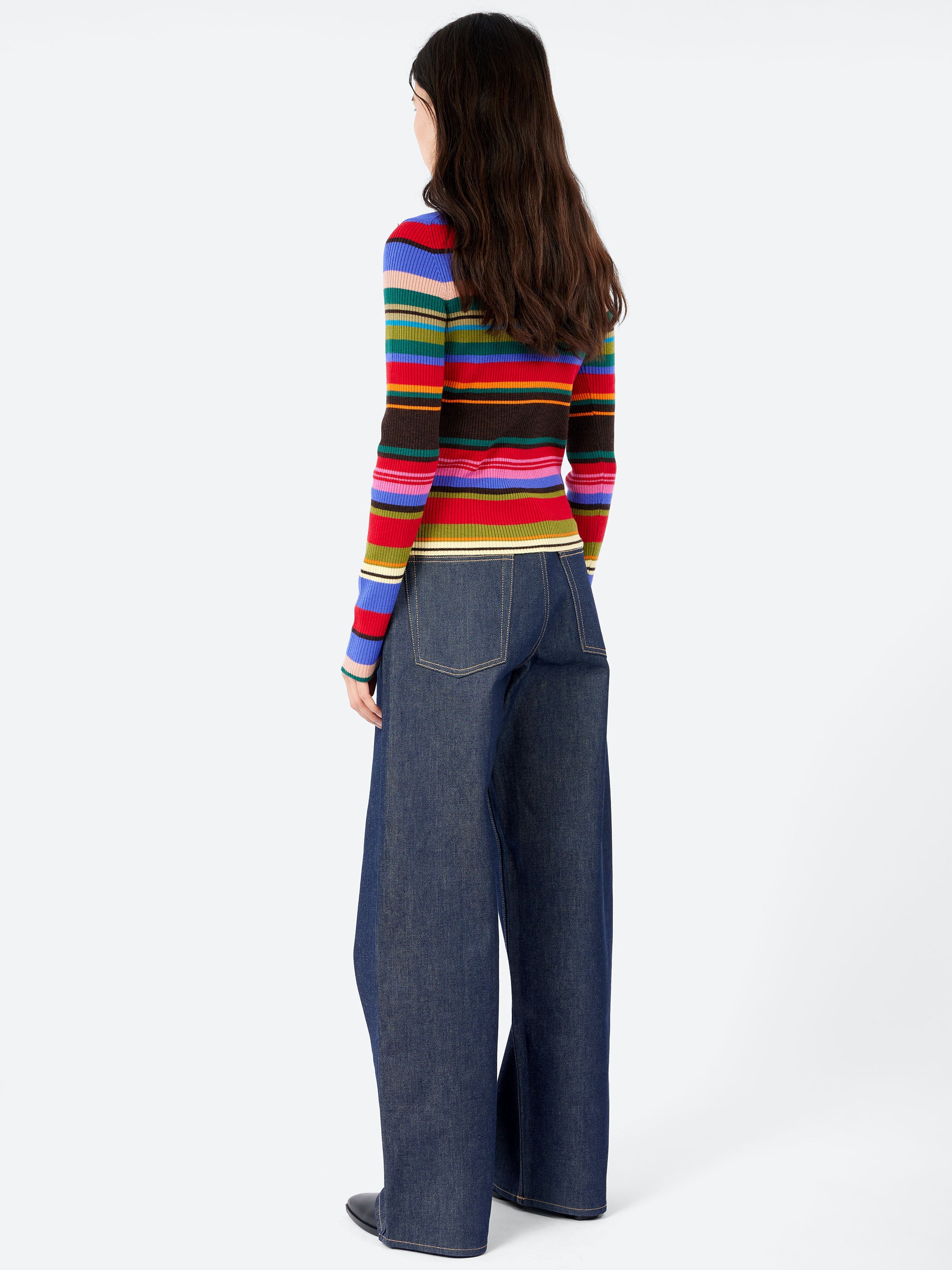 Striped Wool Turtleneck