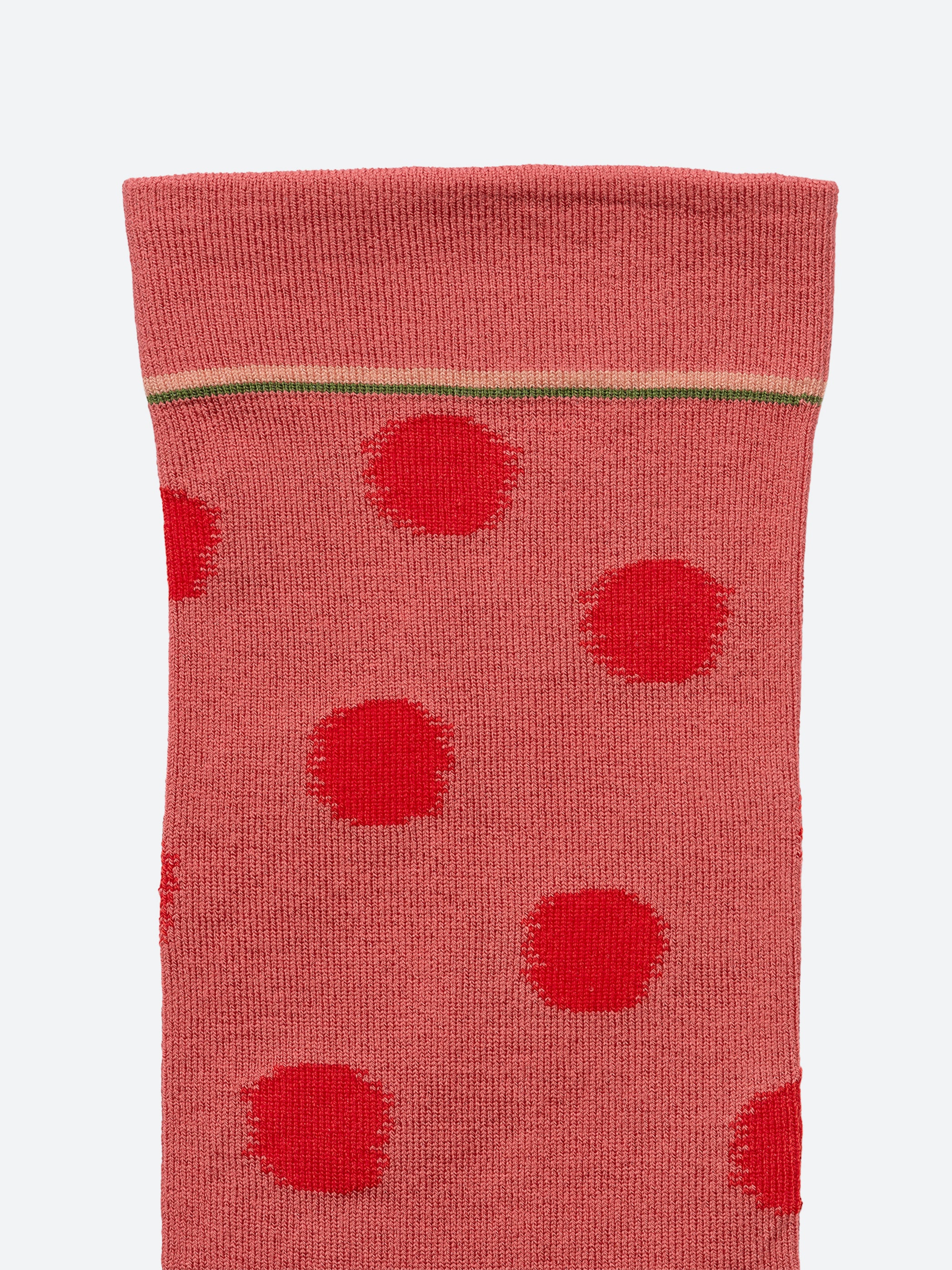 Faded Red Polka Dot Sock