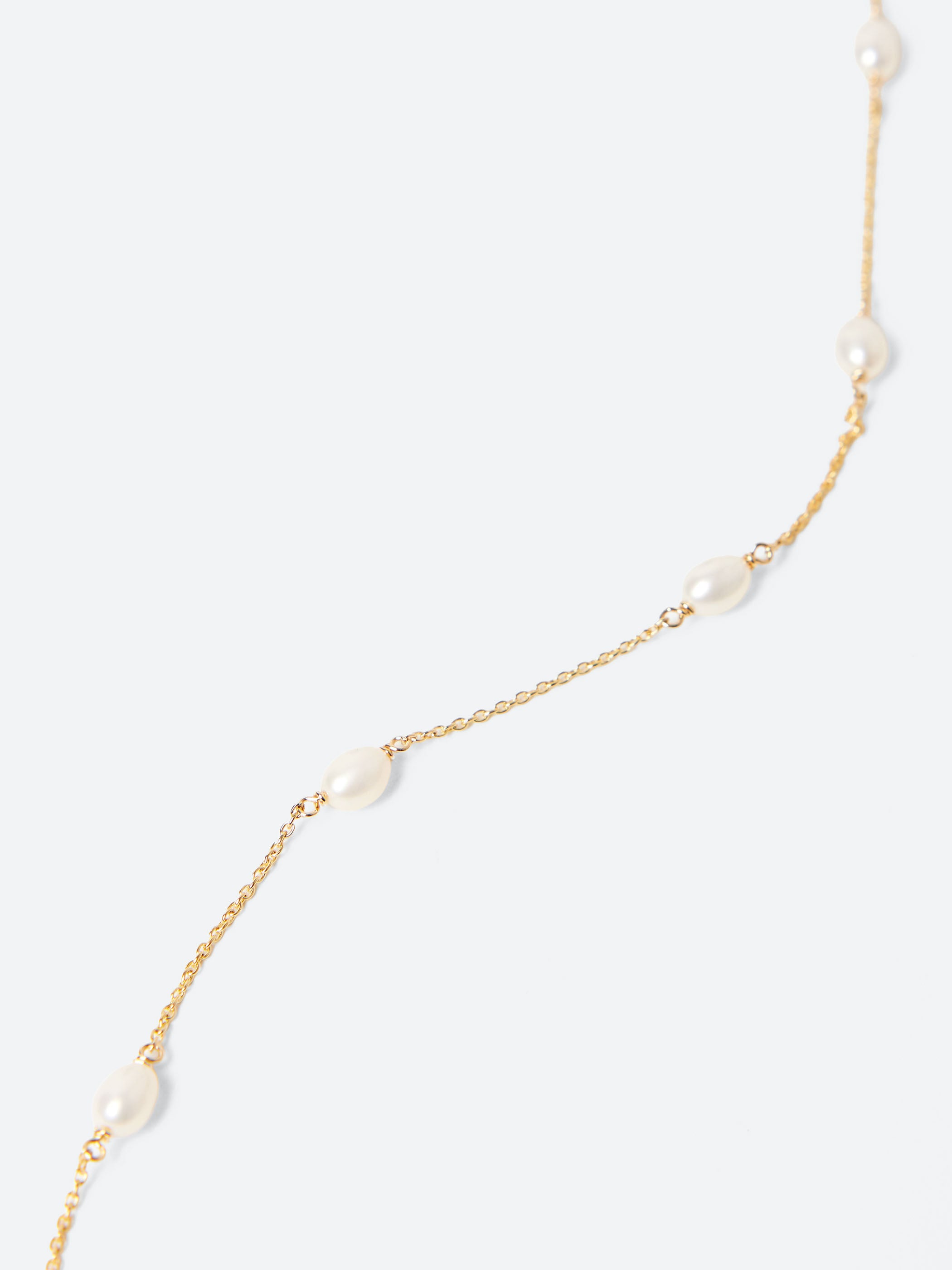Petite Oval Pearl Chain Bracelet
