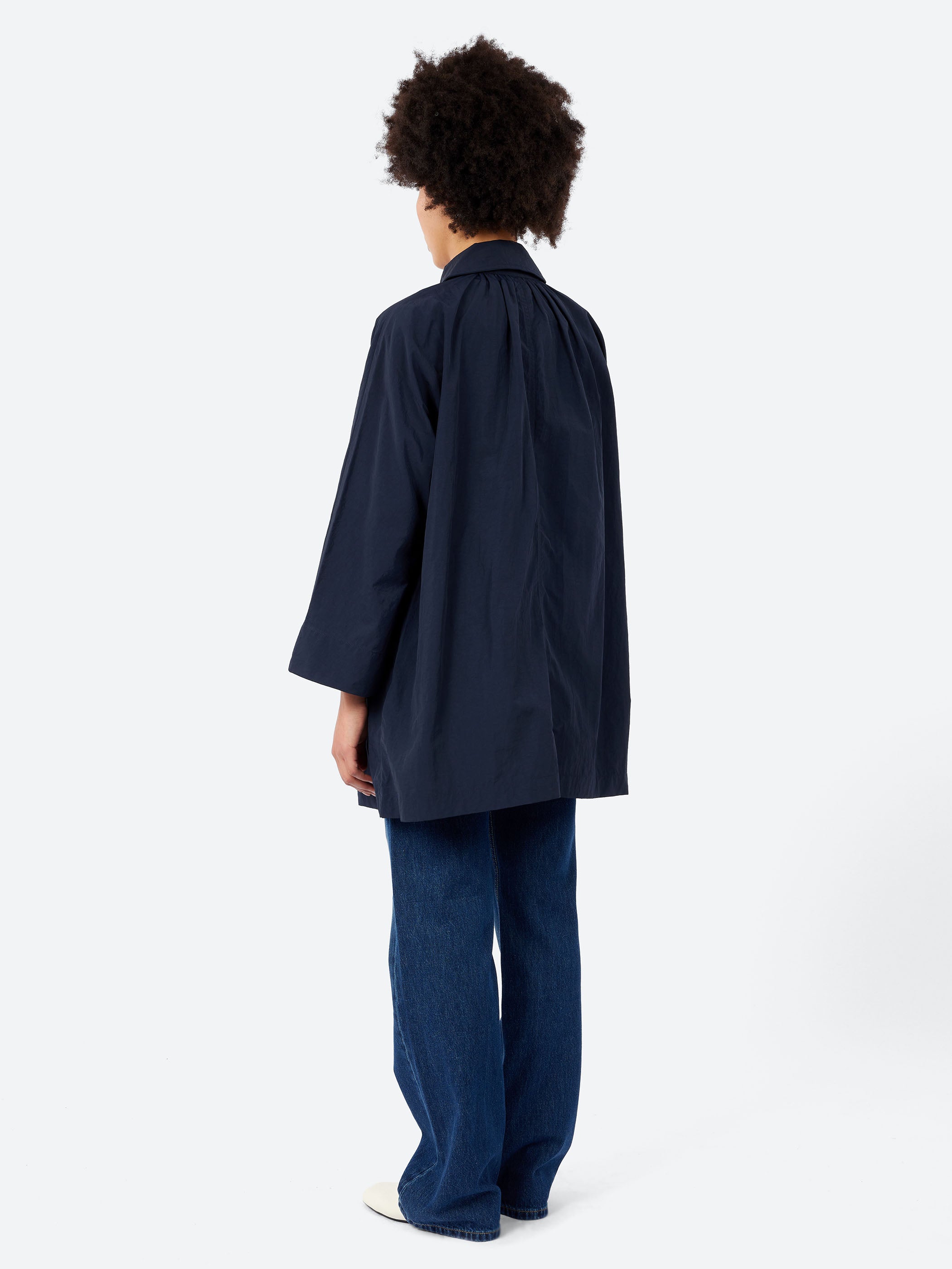 Nylon Tussar Dolman Sleeve Coat
