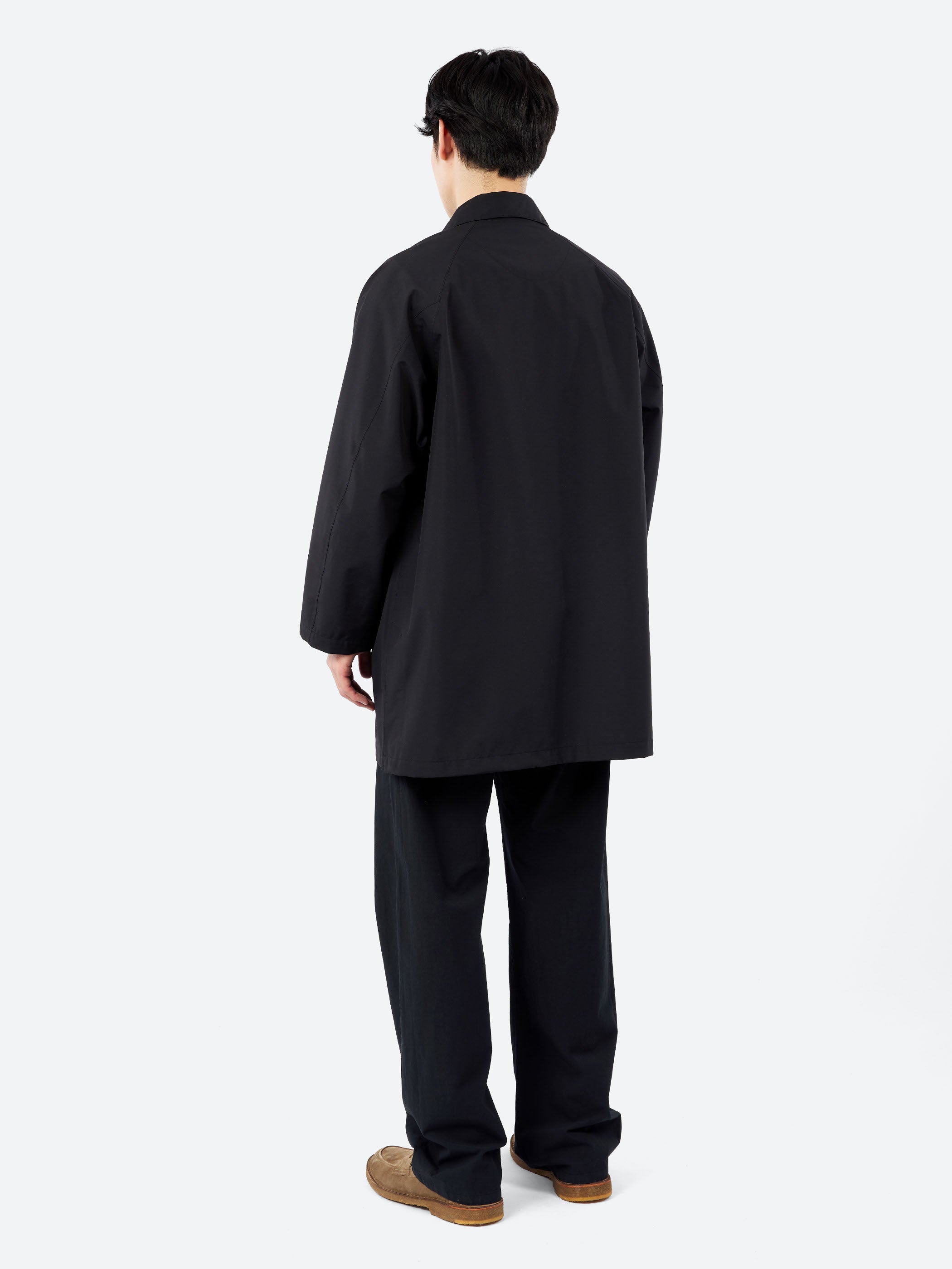 Men's 3-Layer Cloth Balmacaan Mid-length Coat
