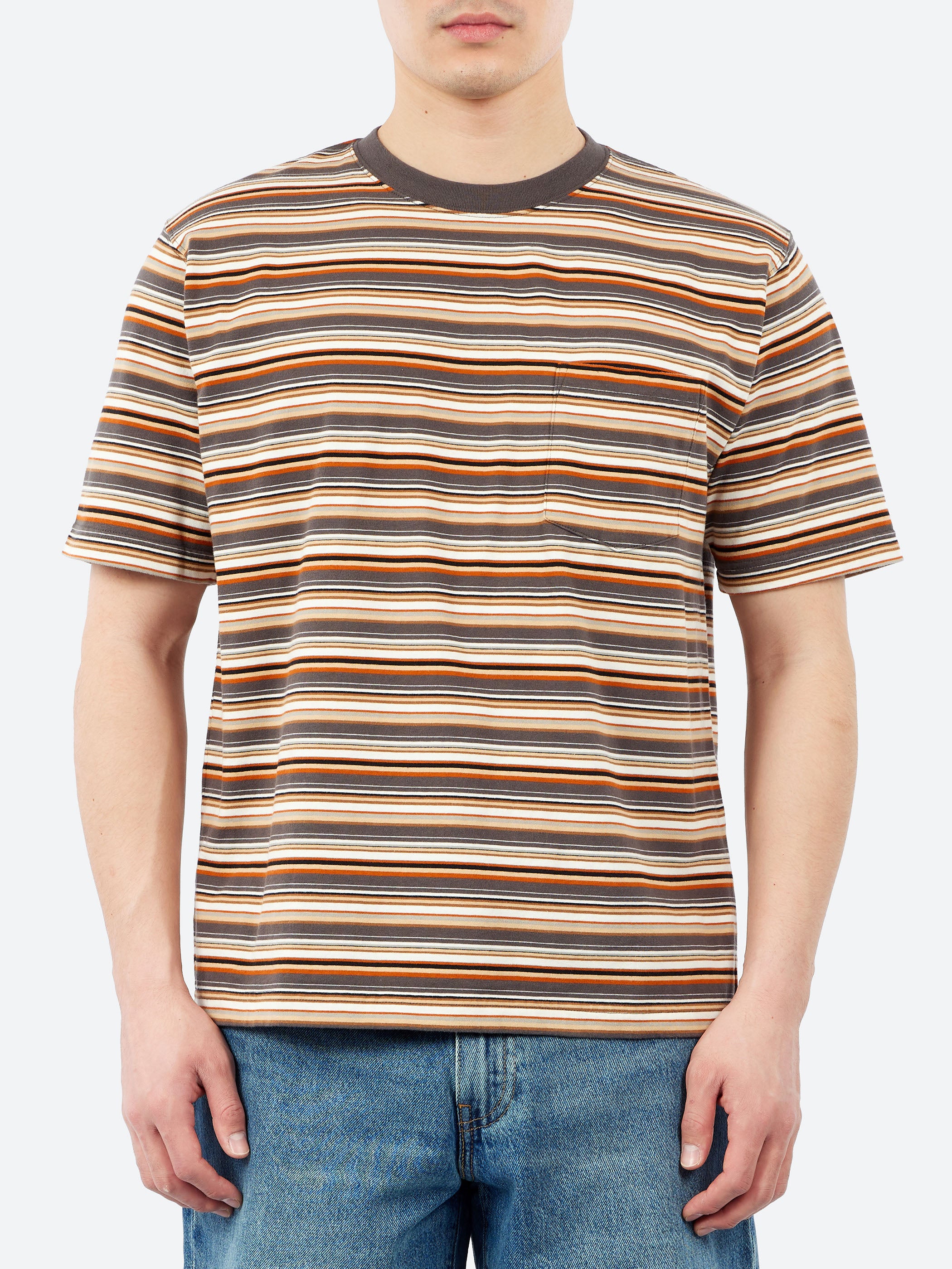 Pocket Tee Multi Stripe Tee