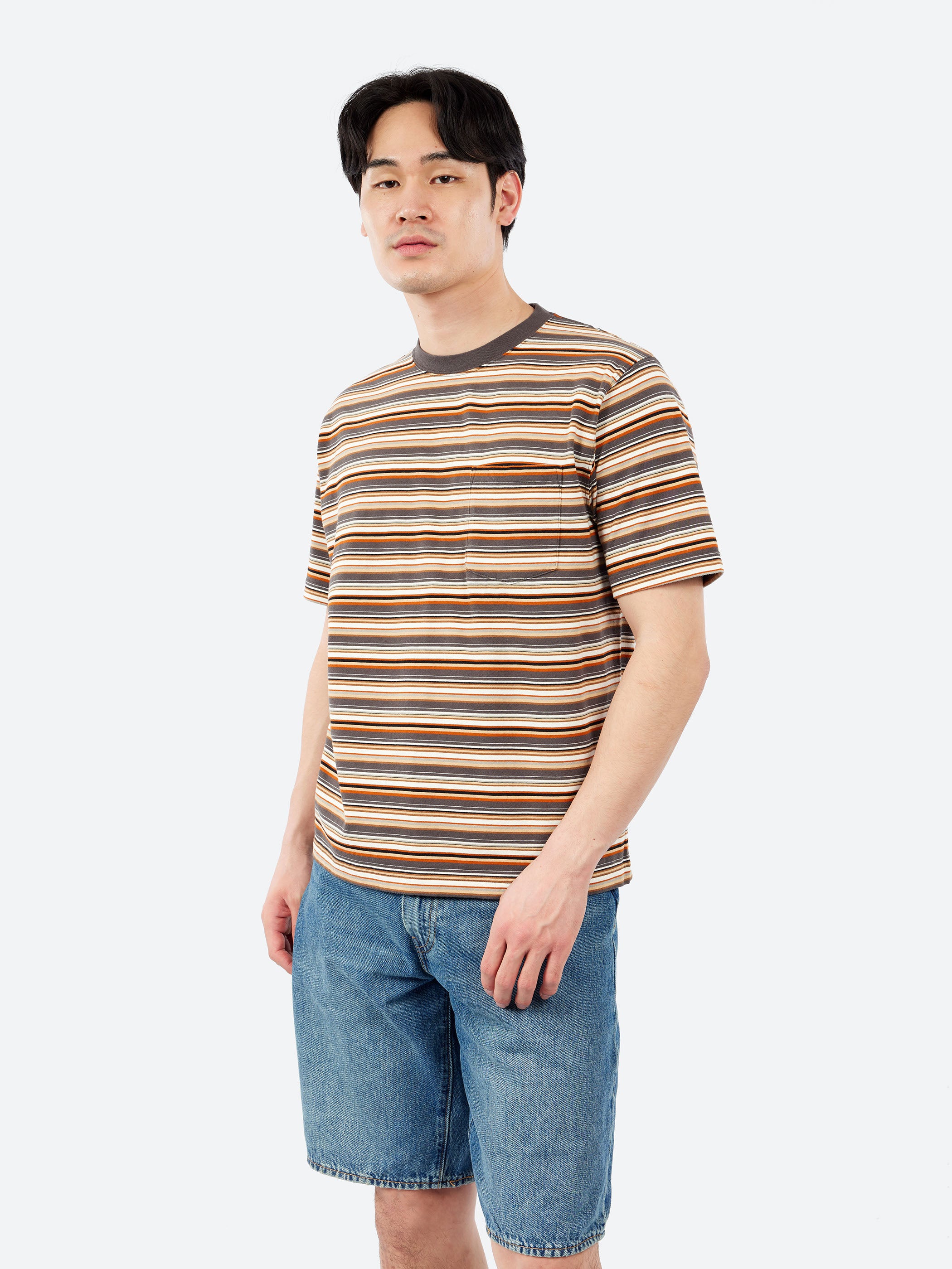 Pocket Tee Multi Stripe Tee