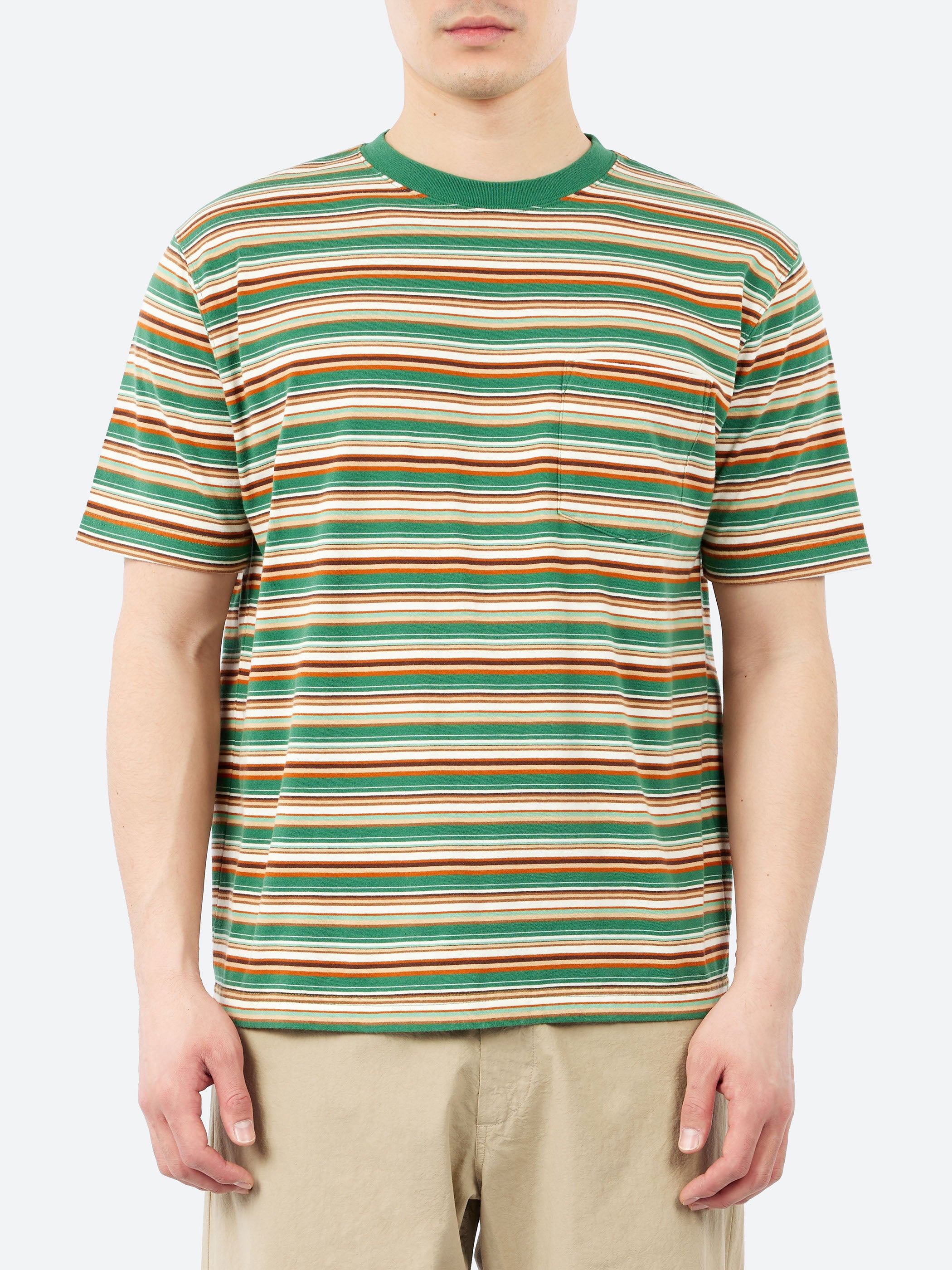 Pocket Tee Multi Stripe Tee