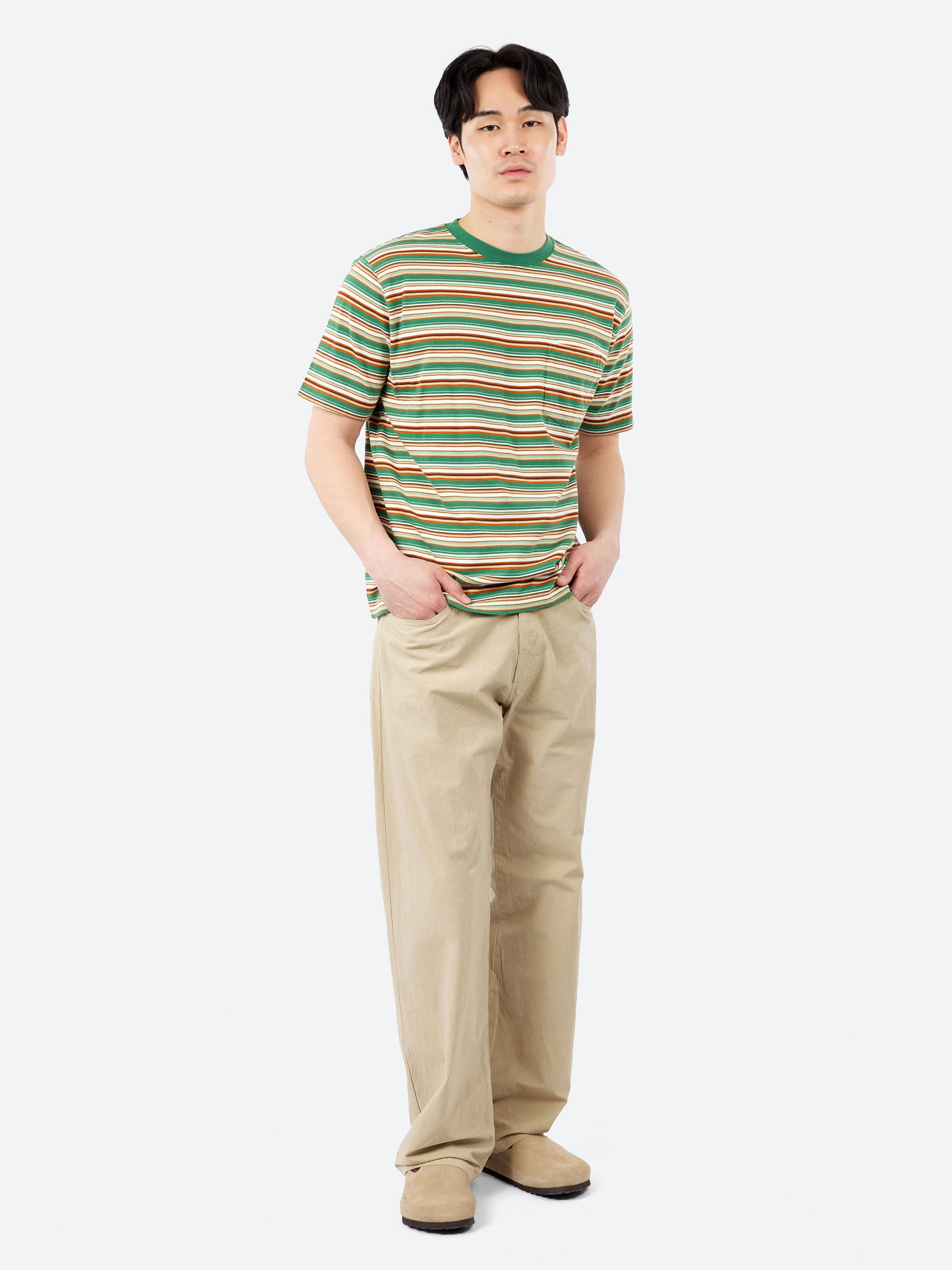 Pocket Tee Multi Stripe Tee