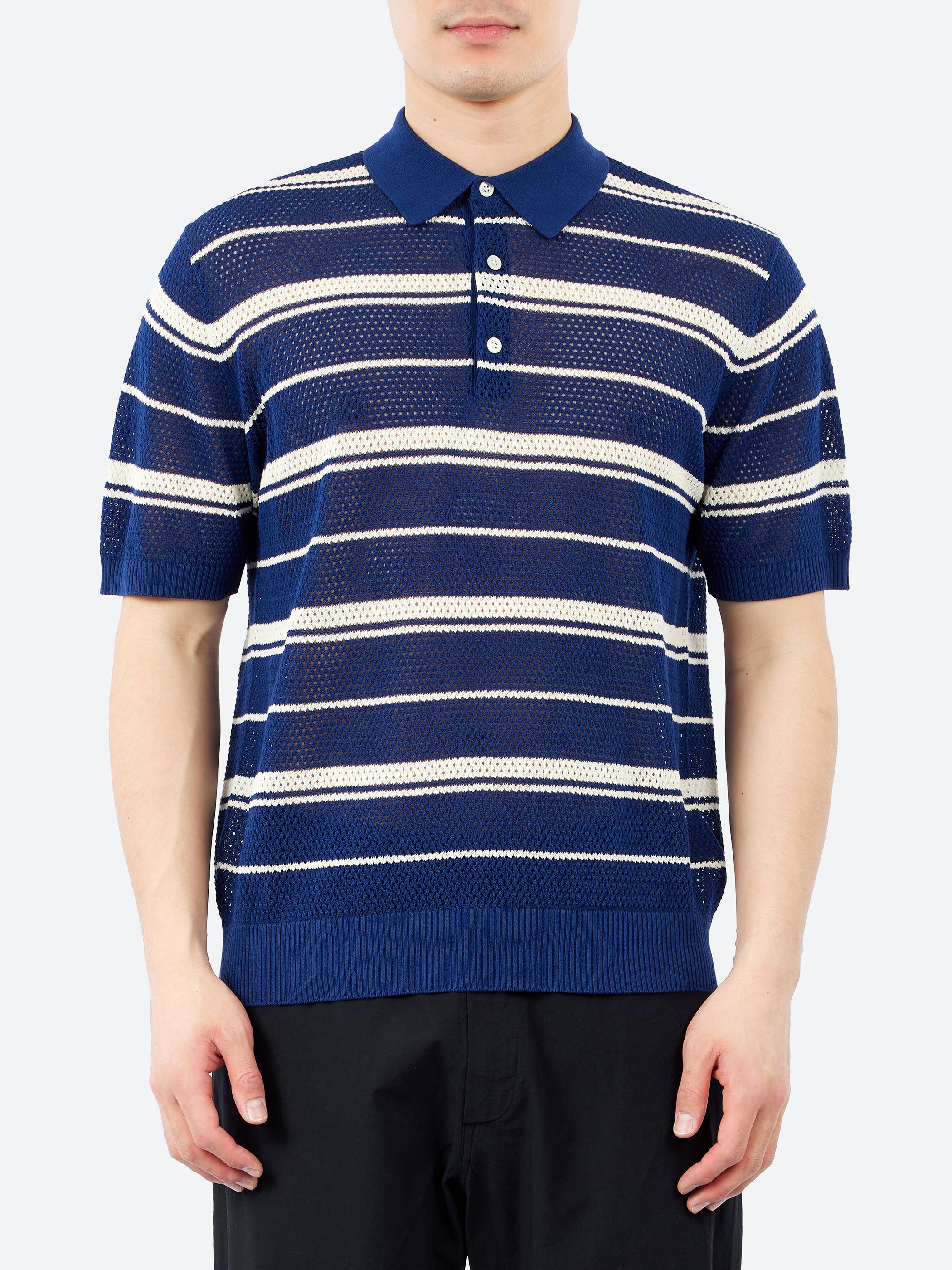 Mesh Polo Stripe