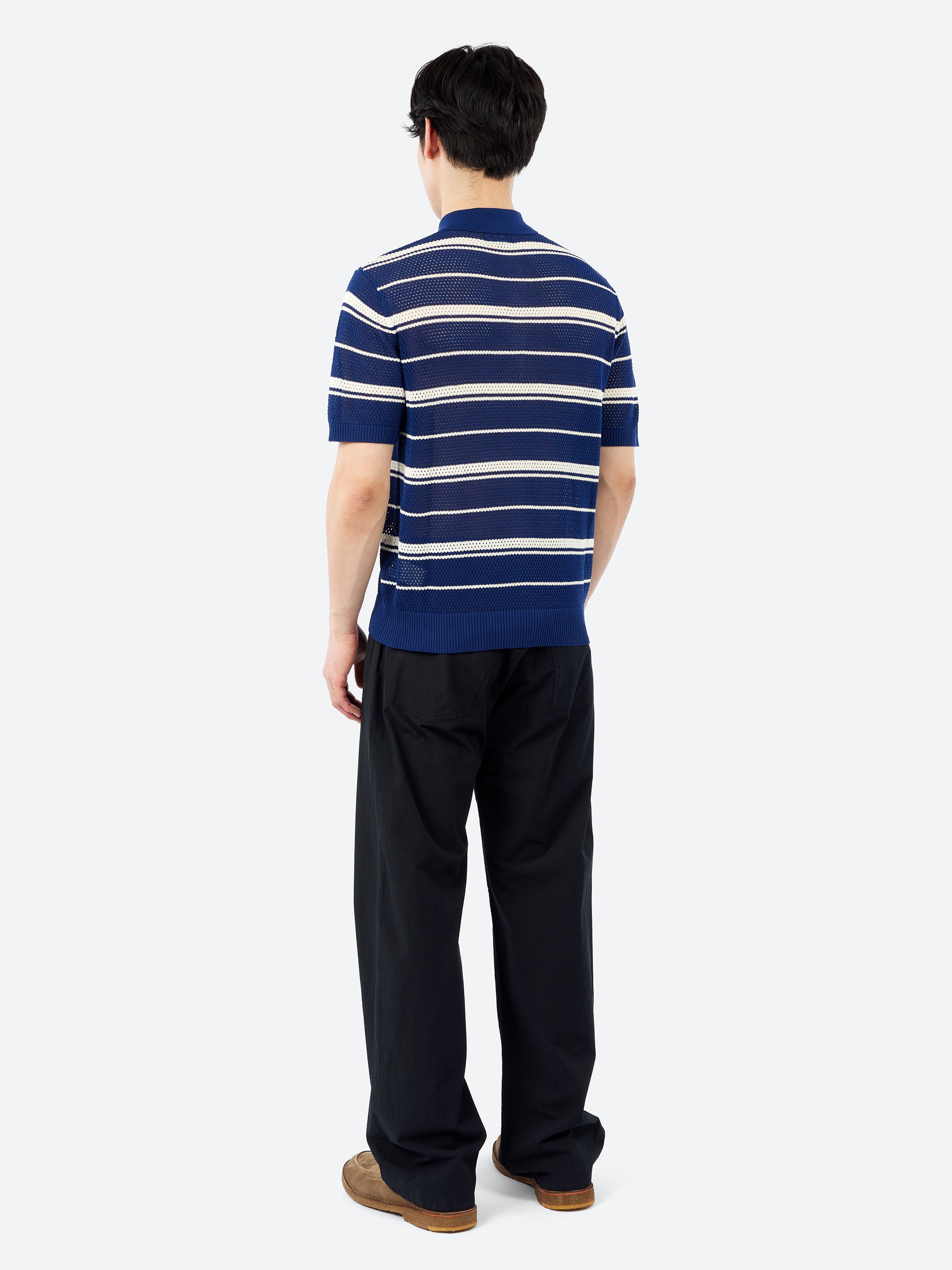 Mesh Polo Stripe